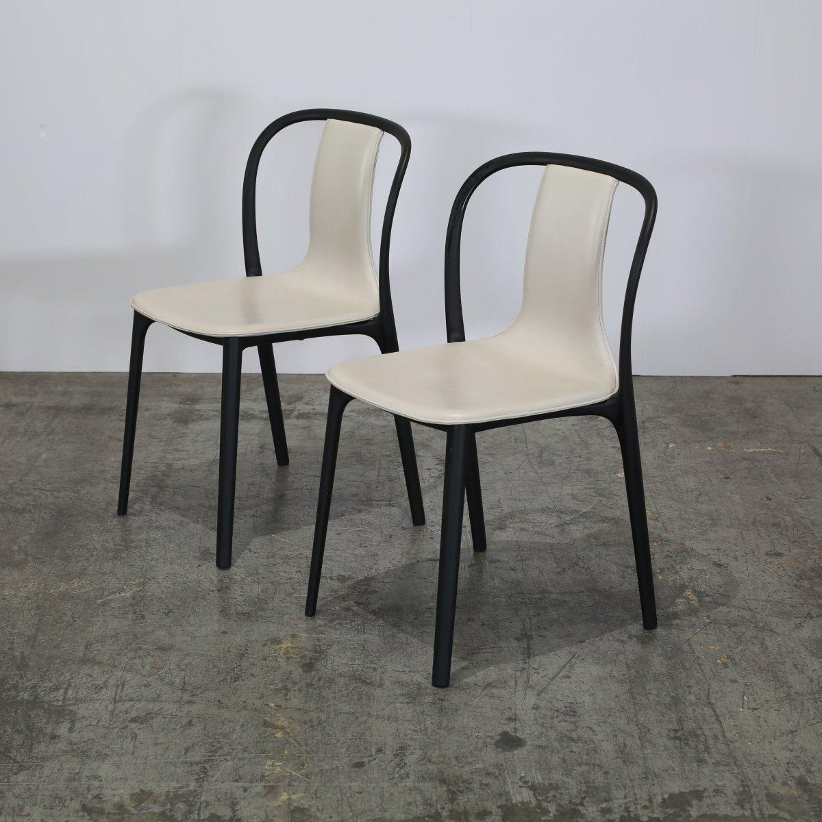 Vitra Belleville Leather Chairs by Ronan & Erwan Bouroullec, Set of Two For Sale 7