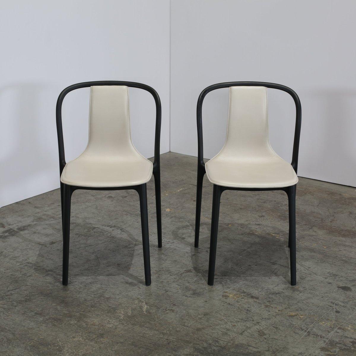 Vitra Belleville Leather Chairs by Ronan & Erwan Bouroullec, Set of Two For Sale 8