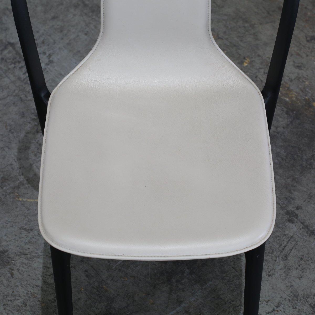 Swiss Vitra Belleville Leather Chairs by Ronan & Erwan Bouroullec, Set of Two For Sale