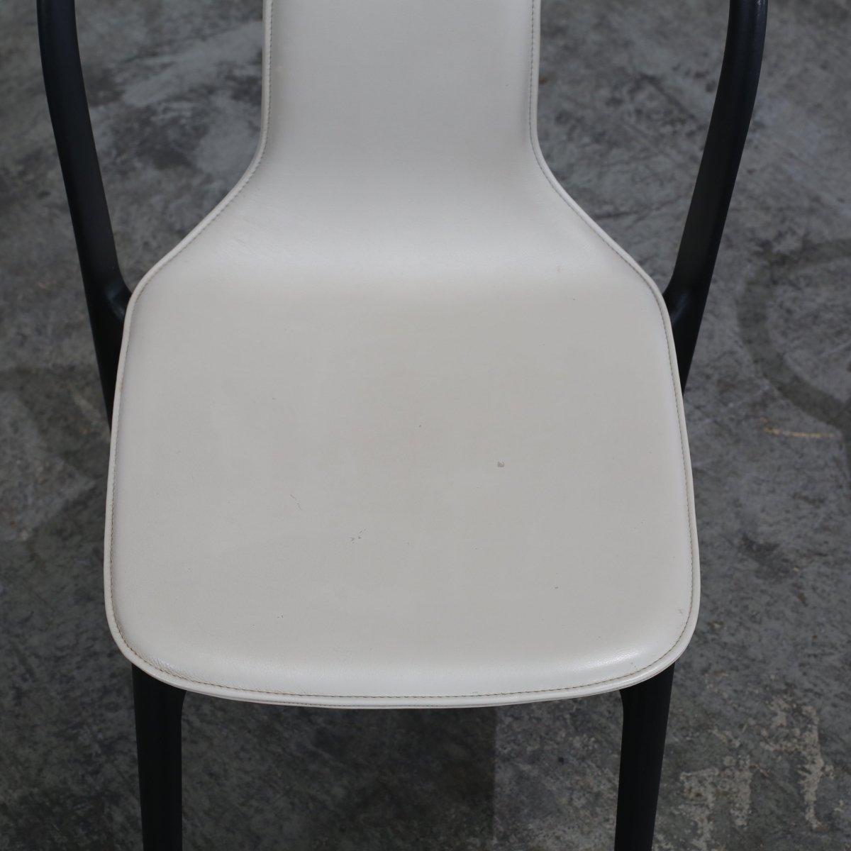 Contemporary Vitra Belleville Leather Chairs by Ronan & Erwan Bouroullec, Set of Two For Sale