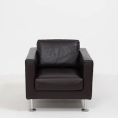 Vitra by Jasper Morrison Park Brown Leather Armchairs