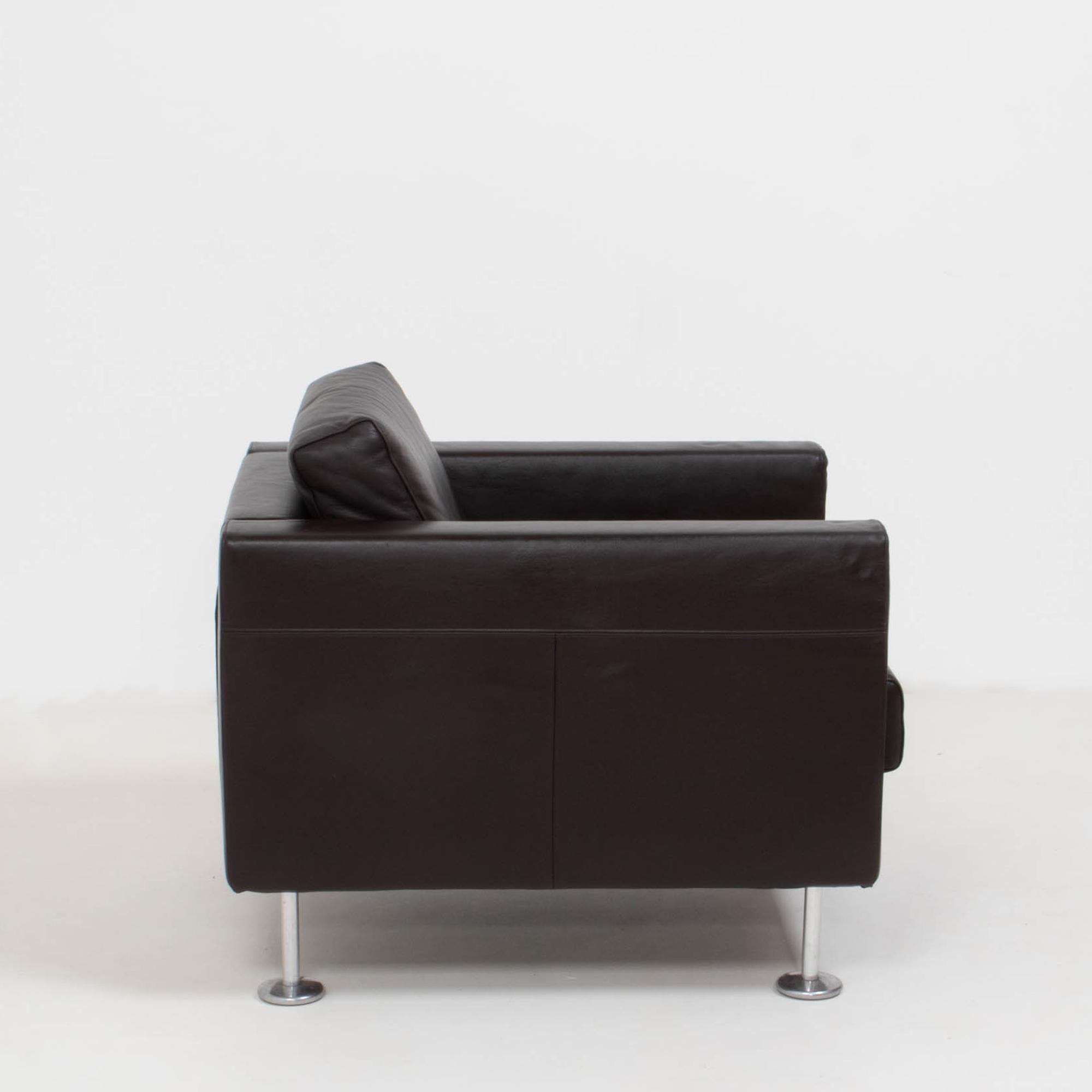 Vitra by Jasper Morrison Park Braune Ledersessel (Deutsch) im Angebot