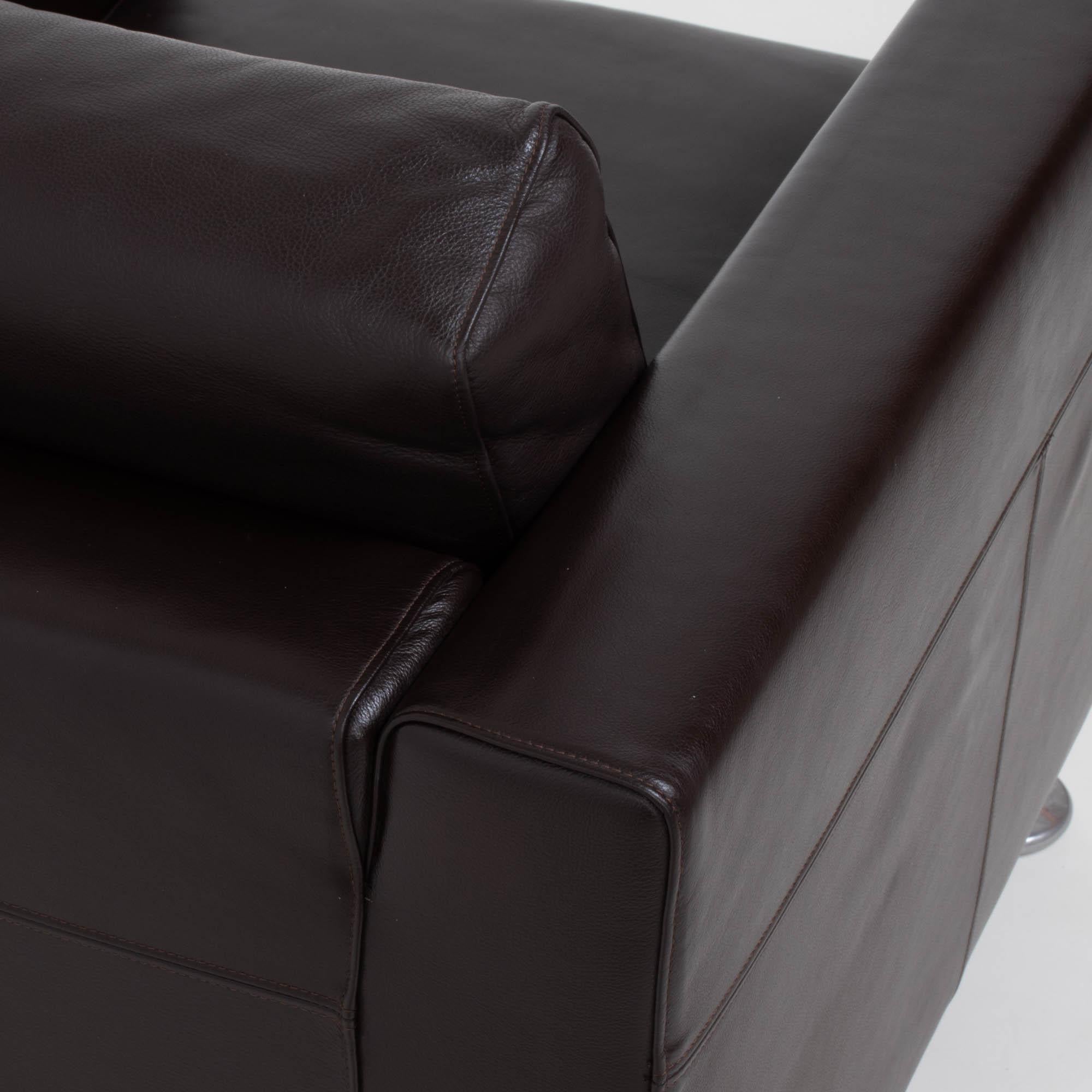 Contemporary Vitra by Jasper Morrison Park Brown Leather Armchairs For Sale