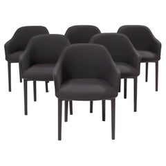 Vitra by Ronan & Erwan Bouroullec Softshell Black Dining Chairs, Set of 6