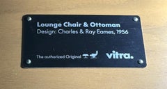 VITRA CHARLES & RAY EAMES AMERiCAN CHERRY WOOD WHITE LEATHER LOUNGE ARMCHAIR