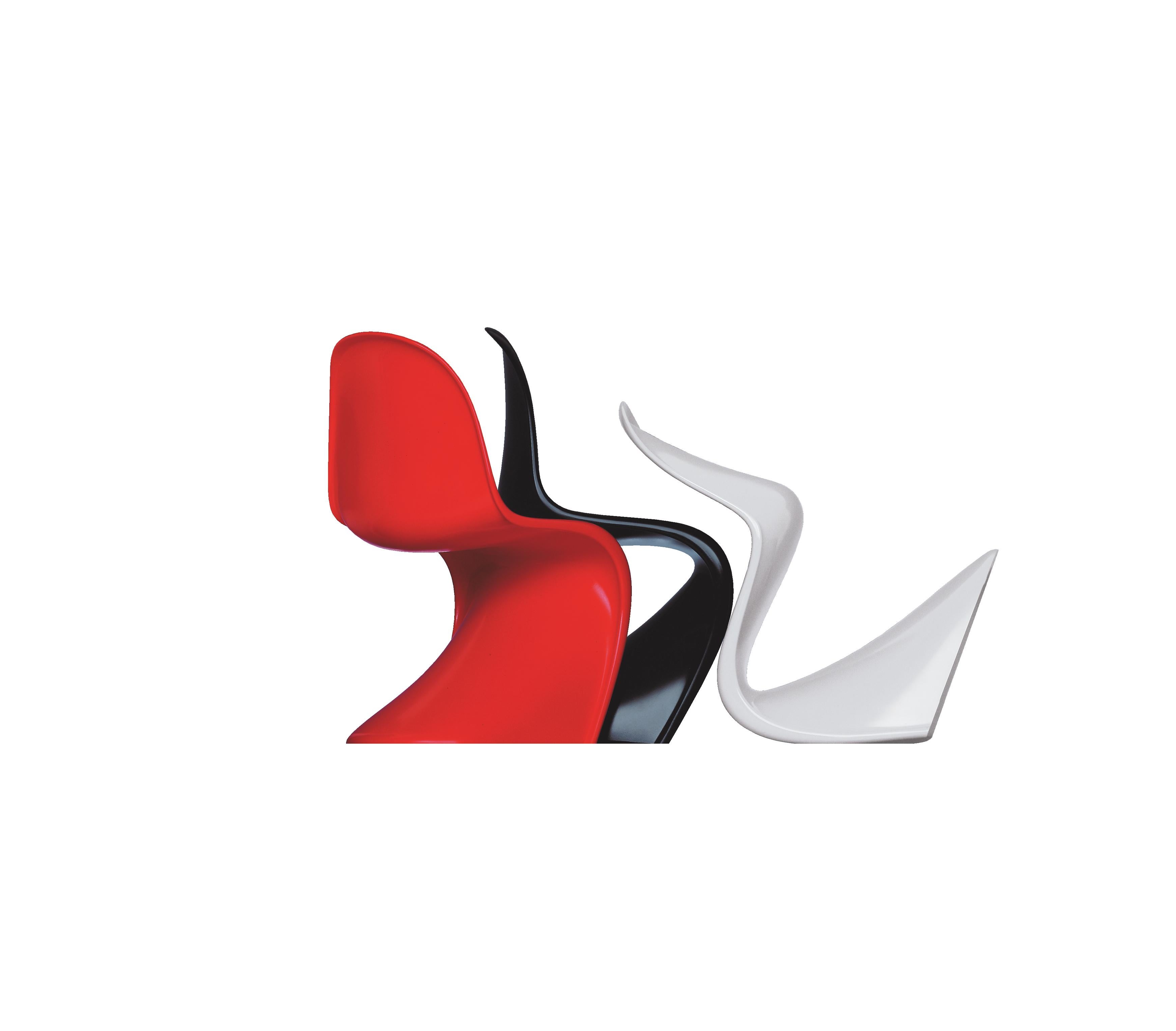 Swiss Vitra Classic Panton Chair in Lacquered Red by Verner Panton For Sale