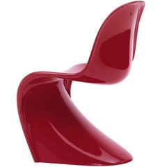 Vitra Classic Panton Chair in Lacquered Red by Verner Panton