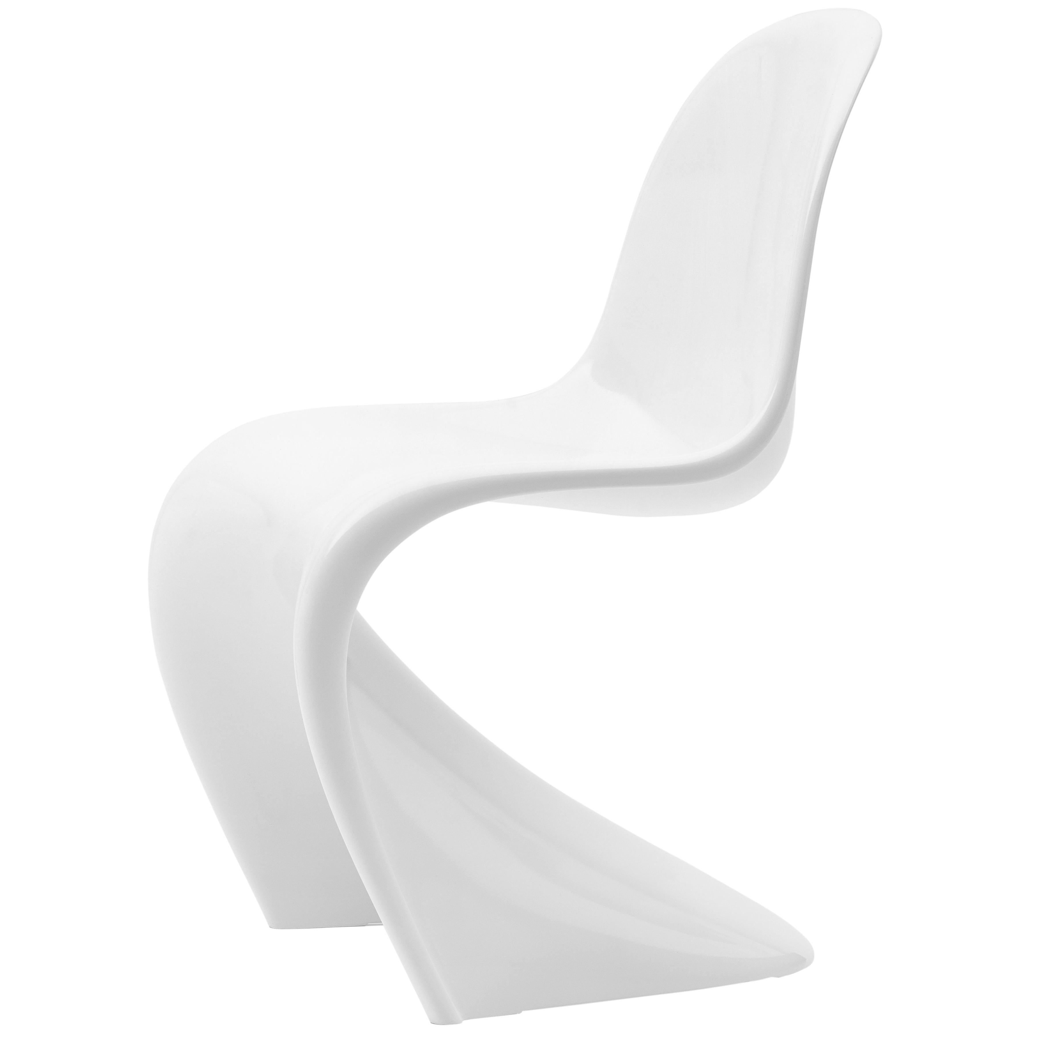 Vitra Classic Panton Chair in Lacquered White by Verner Panton For Sale
