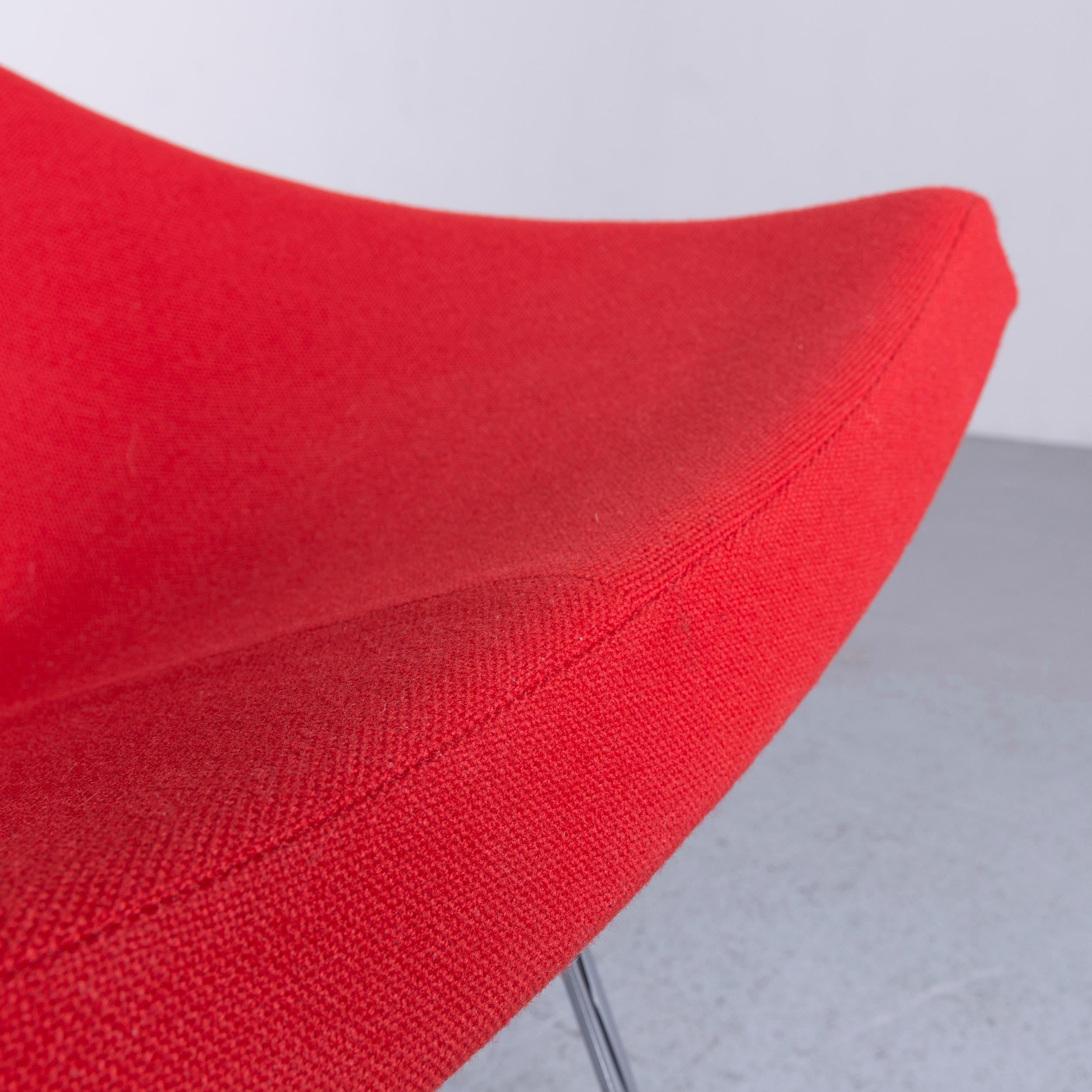 Vitra Coconut Chair Designer Fabric Chair Red Chrome In Good Condition In Cologne, DE