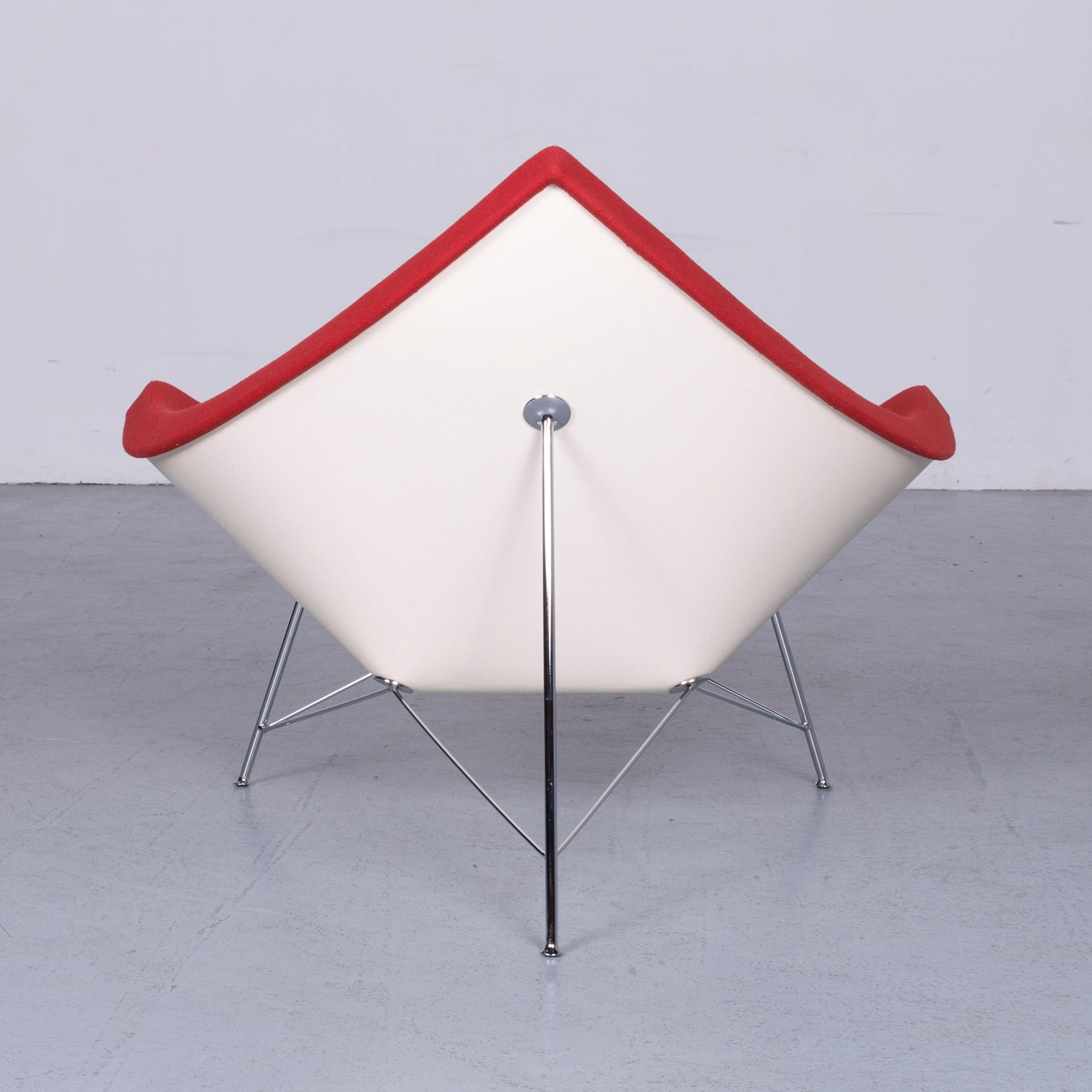 Vitra Coconut Chair Designer Fabric Chair Red Chrome 2
