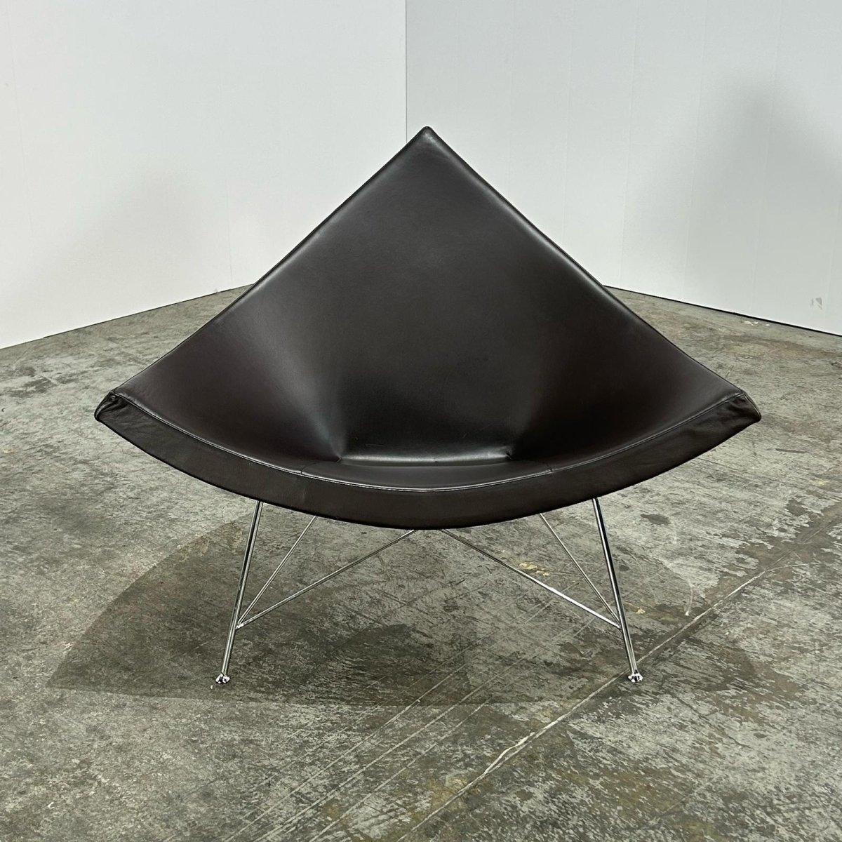 Tedesco Sedia in pelle di cocco Vitra di George Nelson in vendita