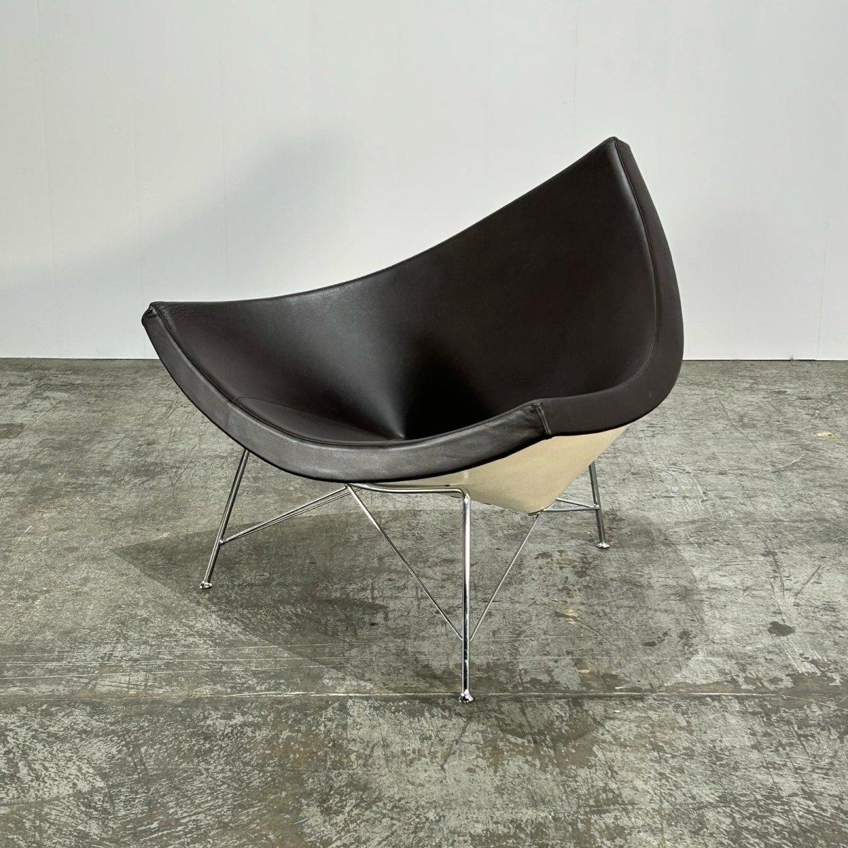 XXI secolo e contemporaneo Sedia in pelle di cocco Vitra di George Nelson in vendita