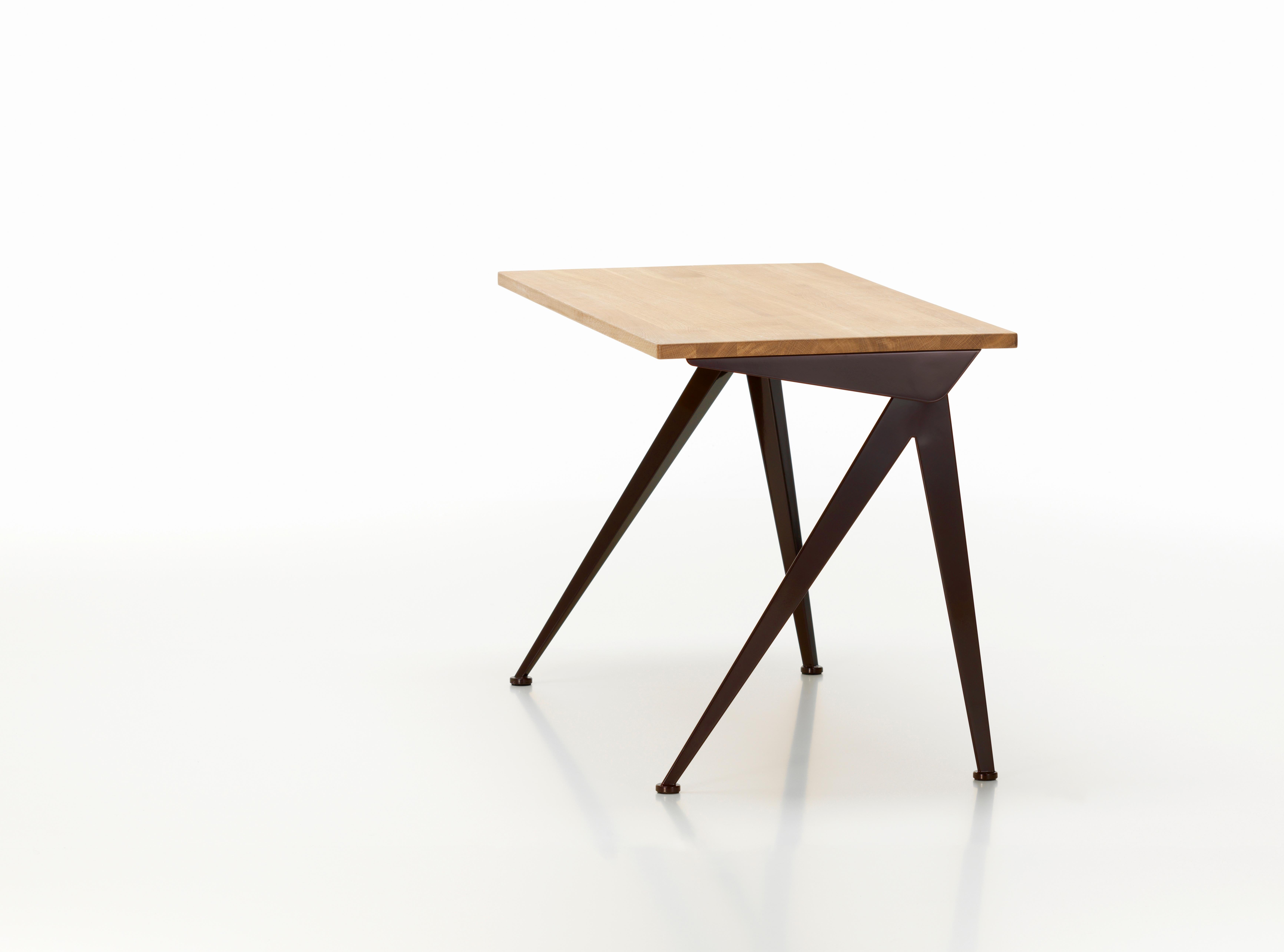 Modern Vitra Compas Direction Desk in Natural Oak and Chocolate by Jean Prouvé For Sale