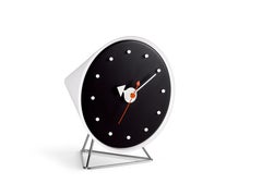 Vitra Cone Clock in White & Black by George Nelson