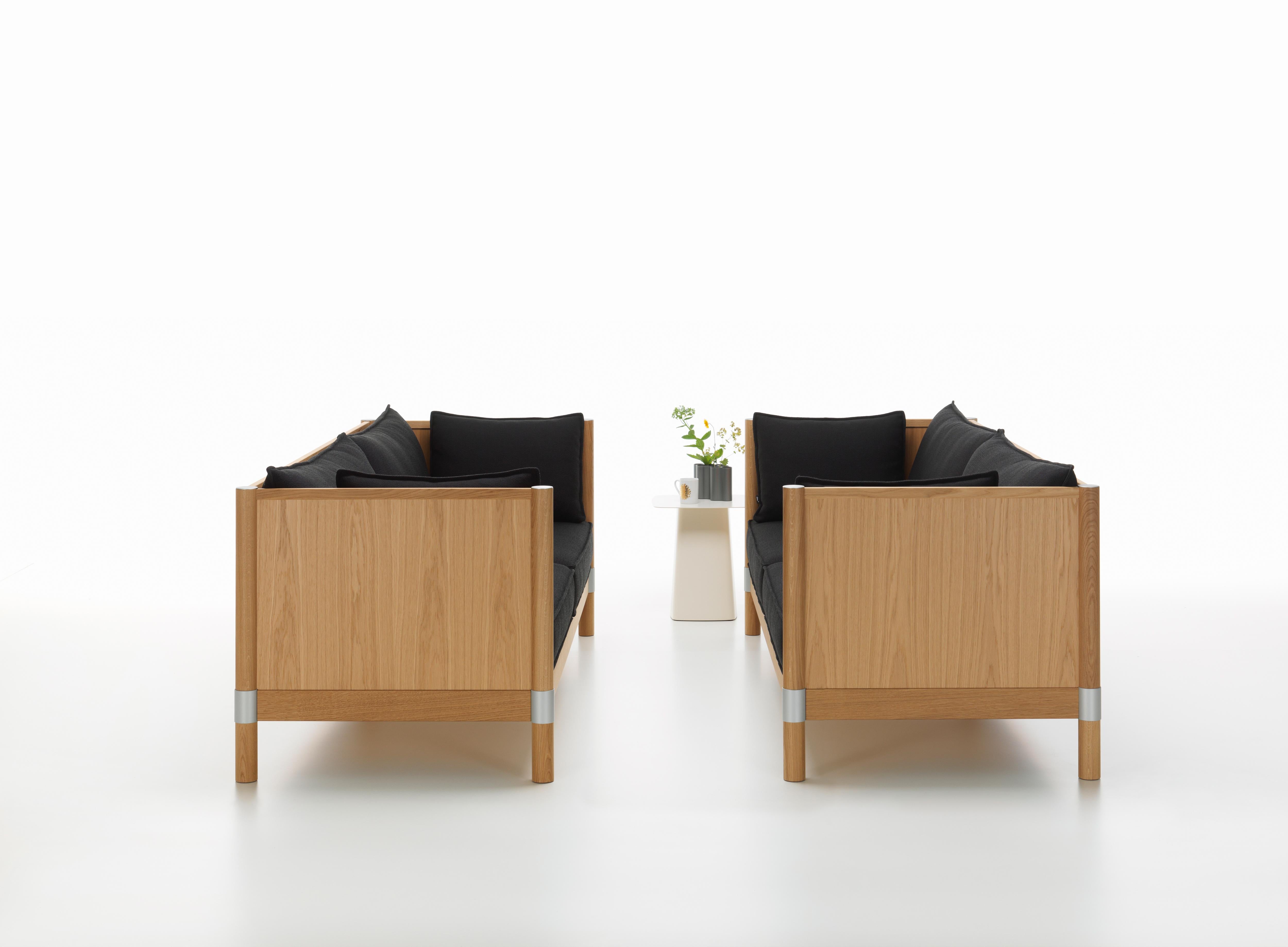 Vitra Cyl Sofa Wood in Black & Anthracite Credo by Ronan & Erwan Bouroullec (Polster) im Angebot