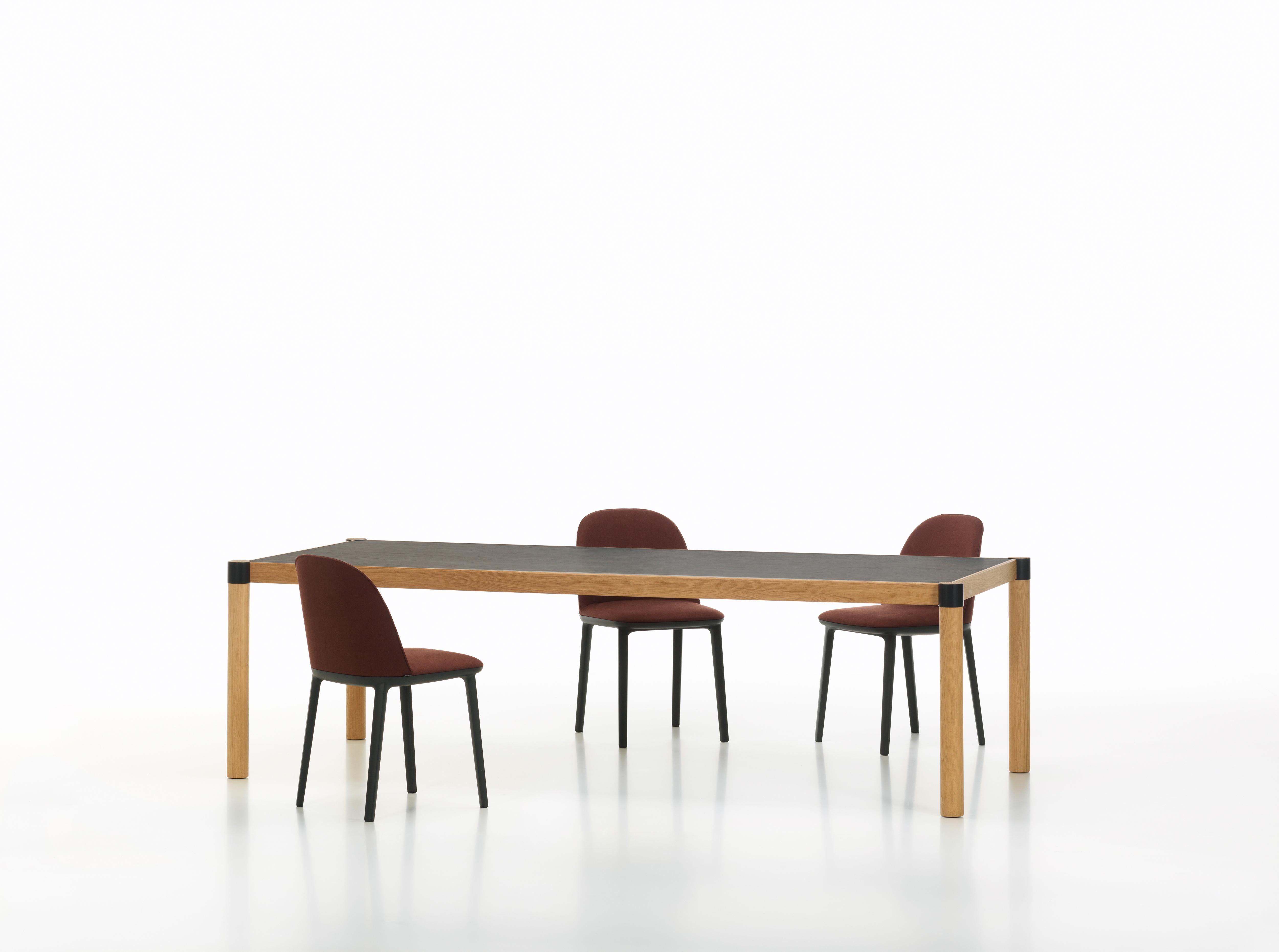 Swiss Vitra Cyl Table in Veneer Dark Oak by Ronan & Erwan Bouroullec For Sale
