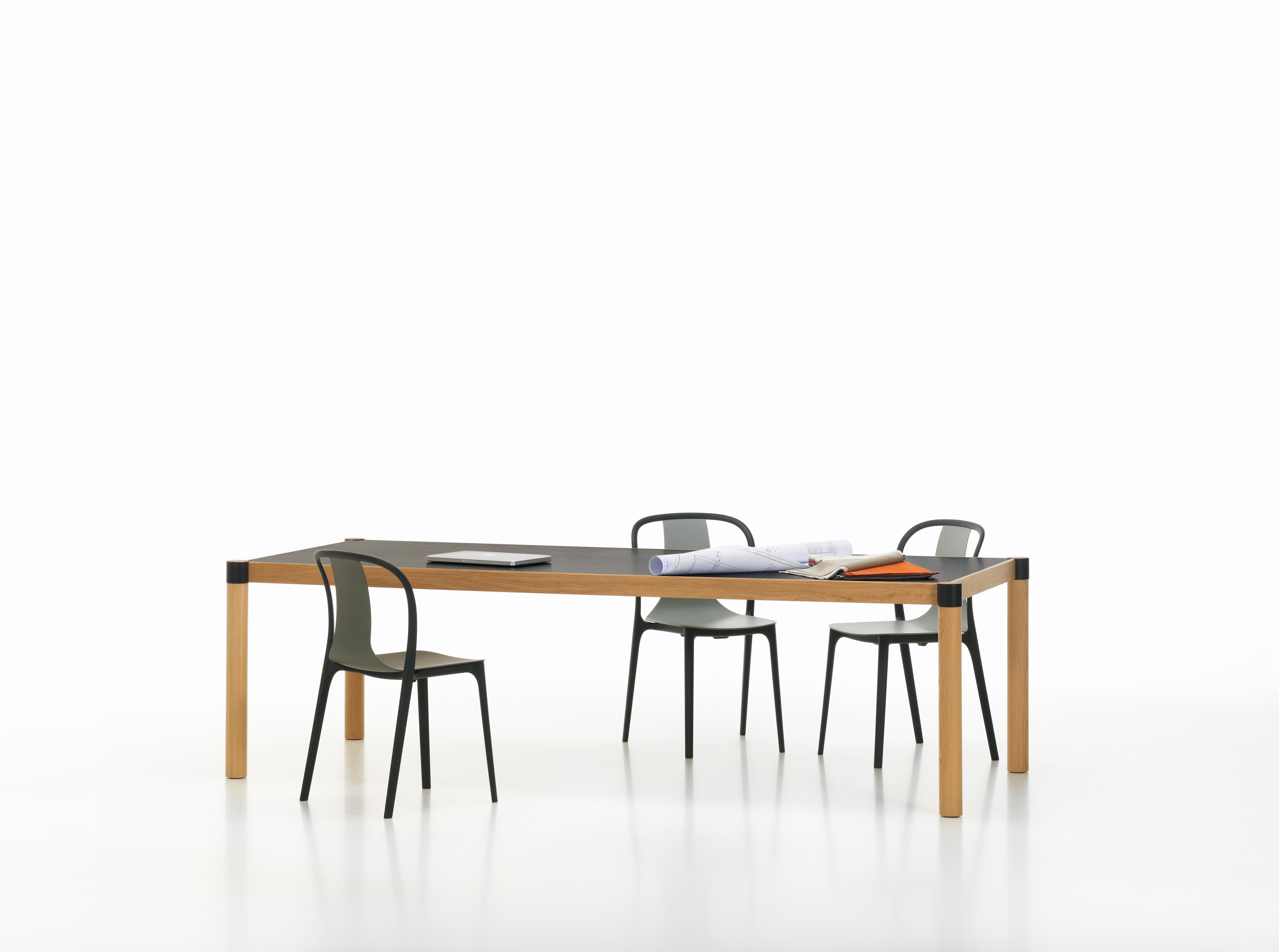 Contemporary Vitra Cyl Table in Veneer Dark Oak by Ronan & Erwan Bouroullec For Sale