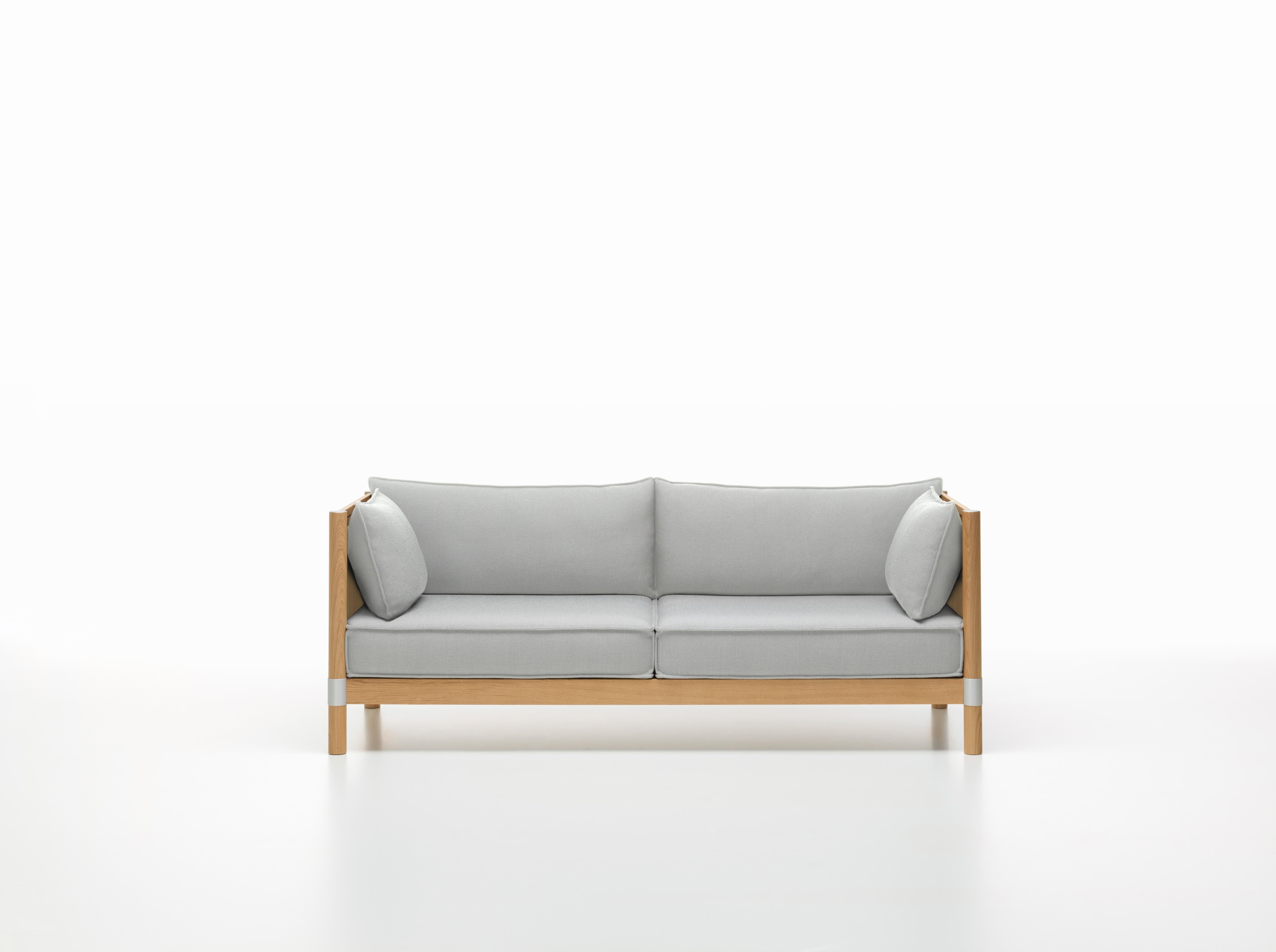 These products are only available in the United States.

The clean-lined aesthetic of Cyl Sofa, with its smooth planes, orthogonal frame and cylindrical supports, is emphasized by components made of solid wood. This makes it an ideal piece for