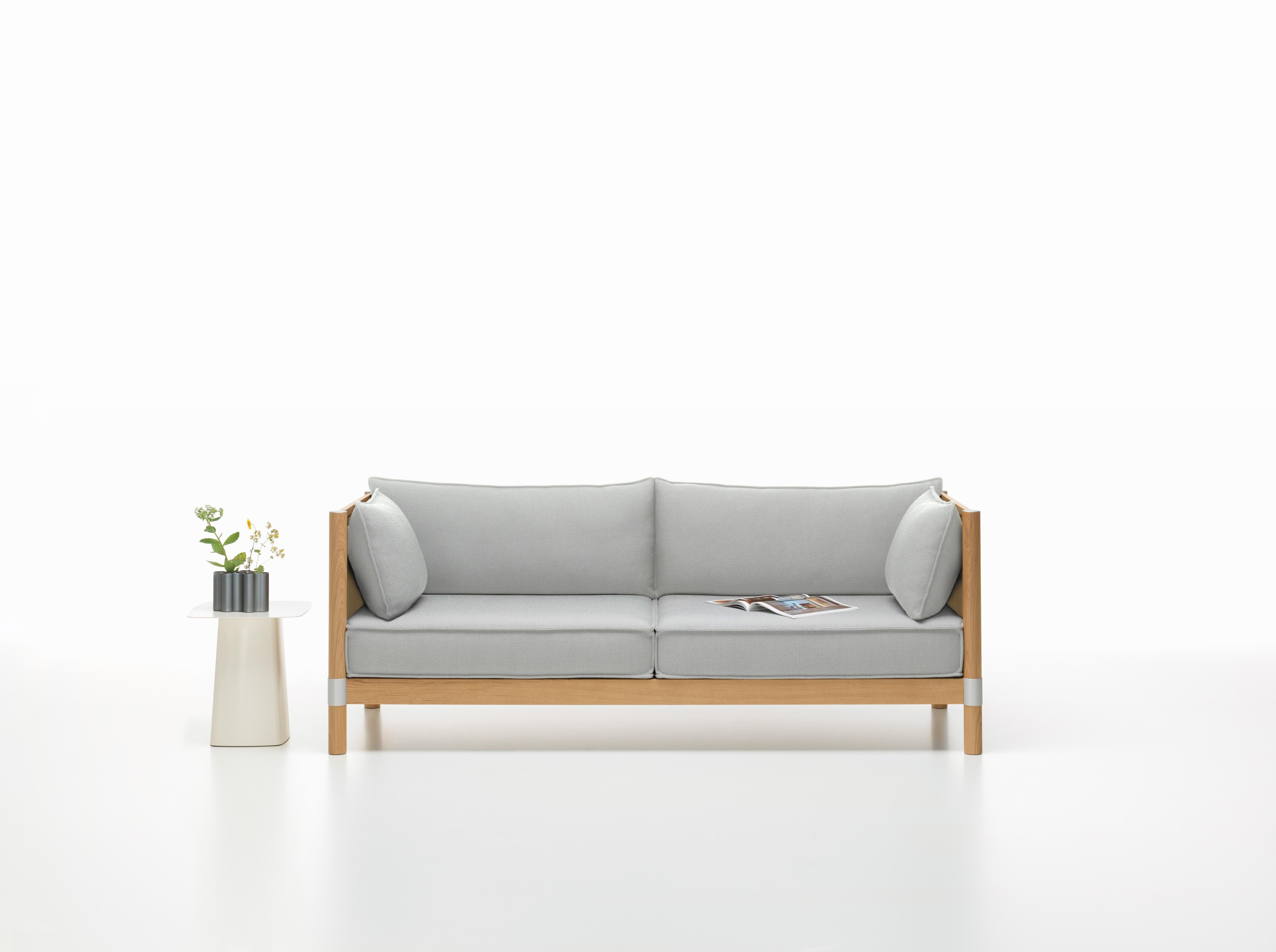 Contemporary Vitra Cyl Wood Sofa in Cream & Sierra Grey Plano by Ronan & Erwan Bouroullec For Sale
