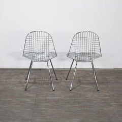 Vitra DKX Wire Chairs by Eames, lot de deux