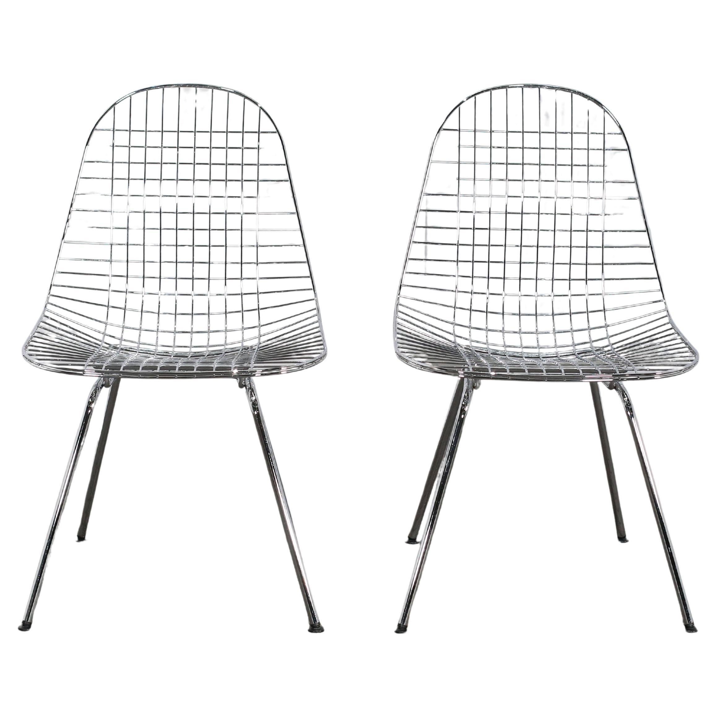 Vitra DKX Wire Chairs by Eames, Set of Two in vendita