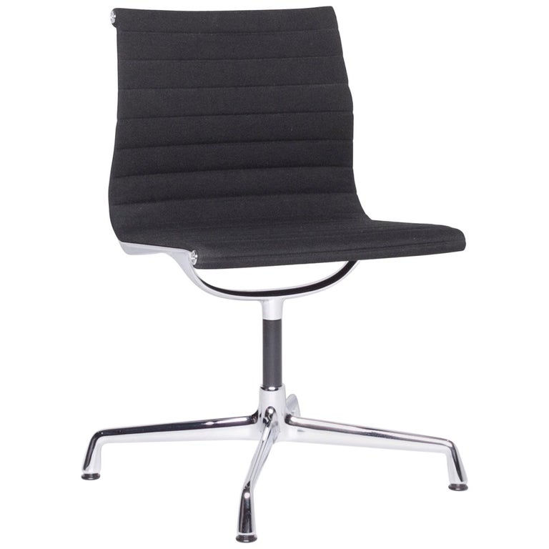 Vitra EA 101 Designer Fabric Armchair Black Hopsack Black Chair For Sale at 1stDibs