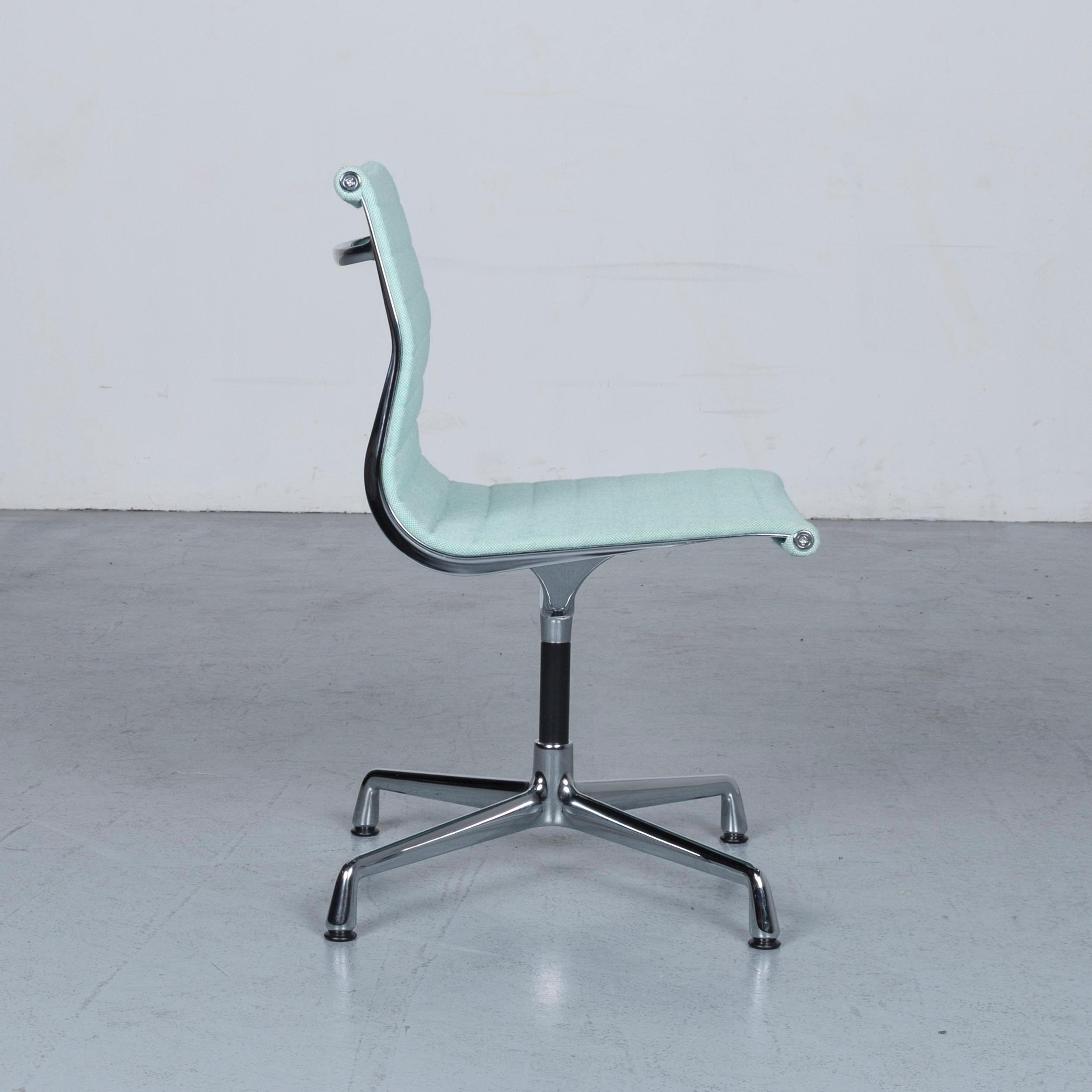 Vitra EA 101 Designer Fabric Chair Light Green Chrome For Sale 1