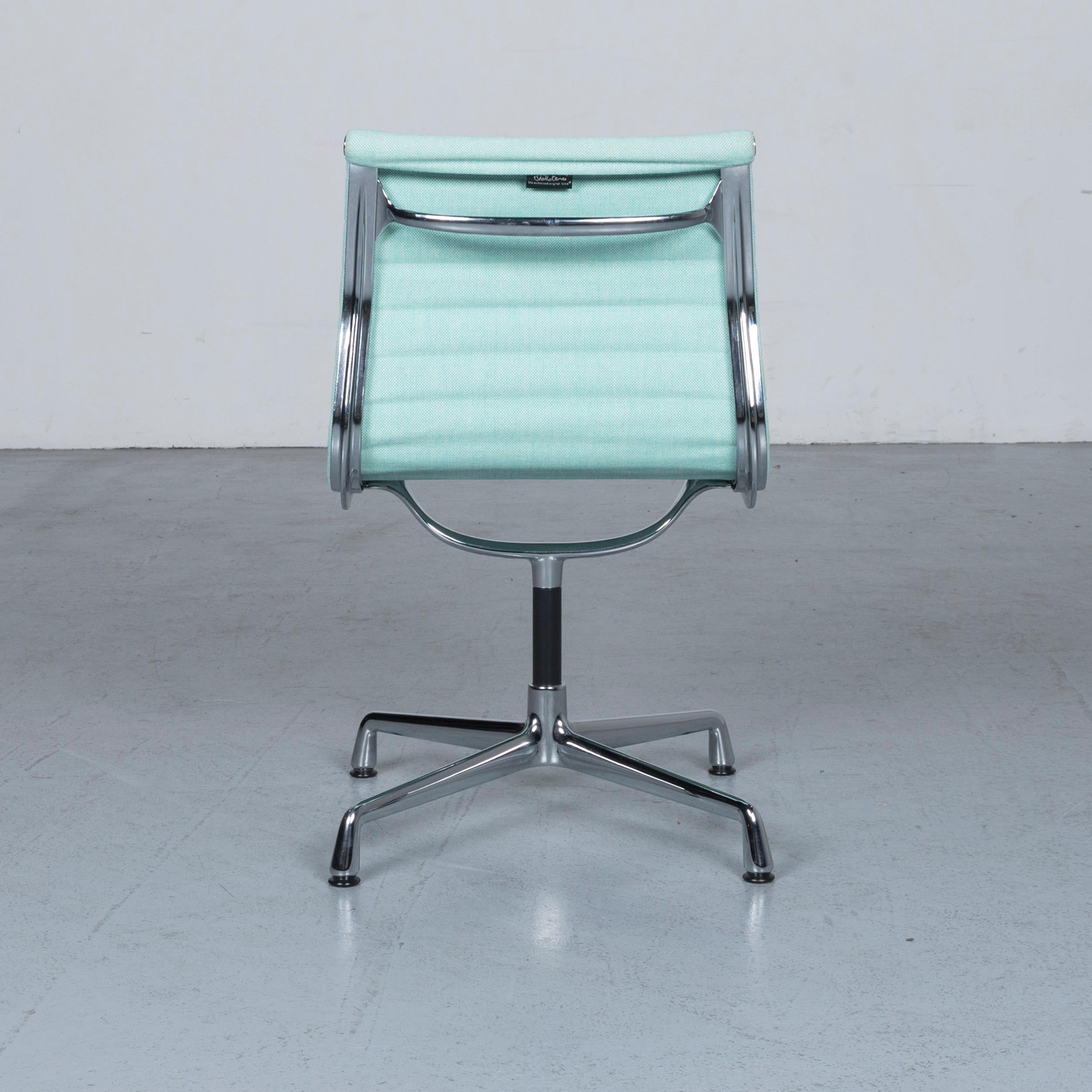 Vitra EA 101 Designer Fabric Chair Light Green Chrome For Sale 2