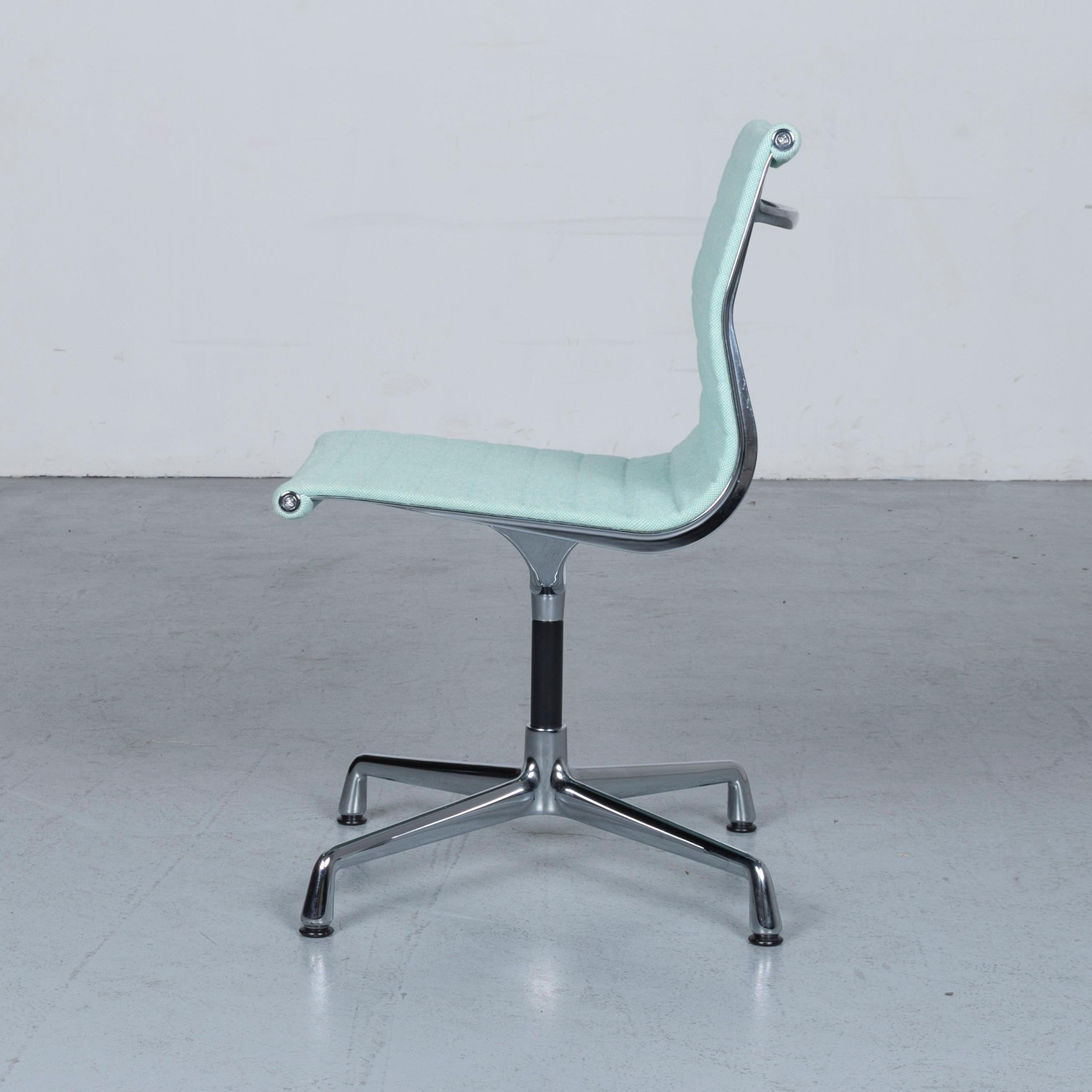 Vitra EA 101 Designer Fabric Chair Light Green Chrome For Sale 3