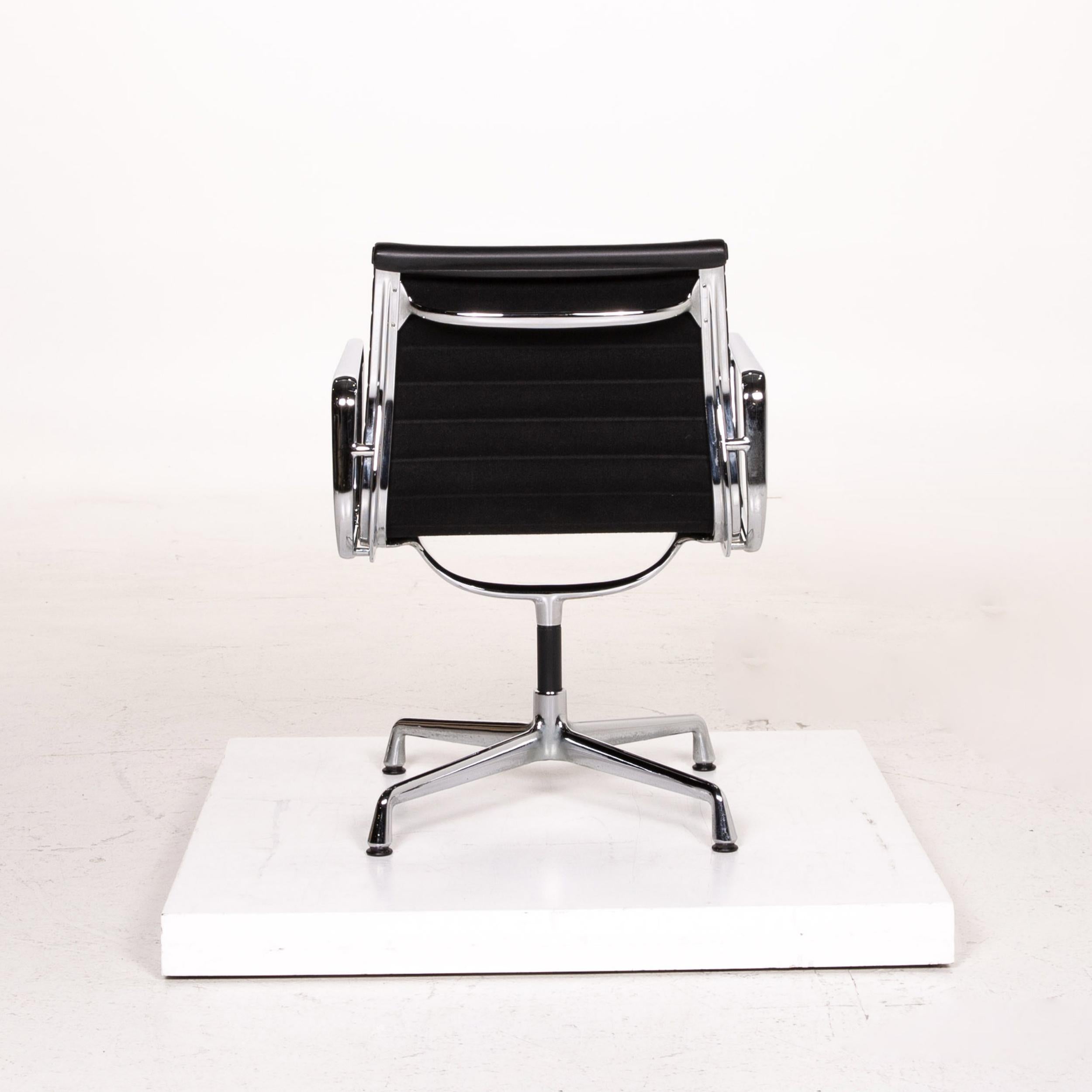 Vitra EA 107 Leather Aluminum Chair Brown Dark Brown 3