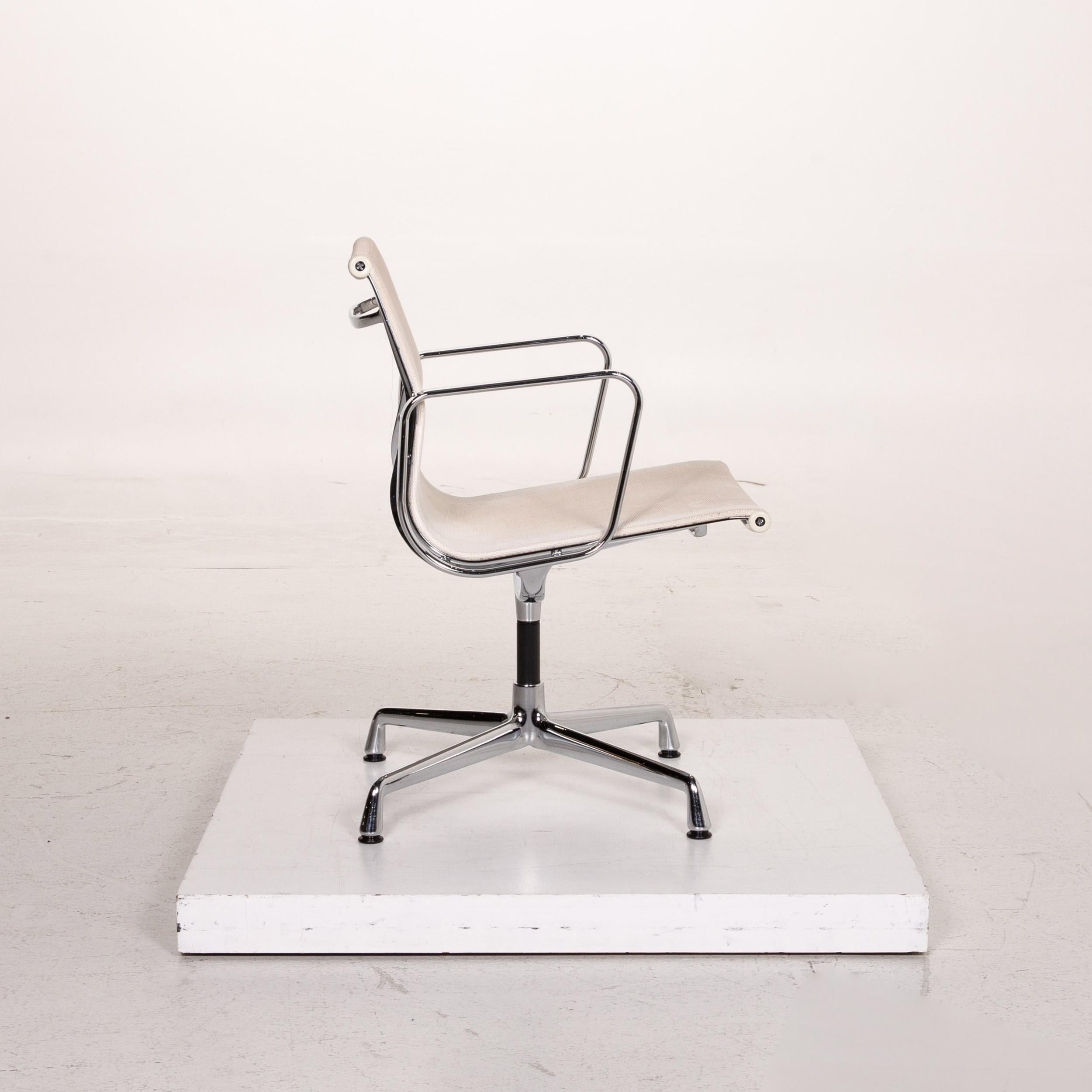 Vitra EA 108 Aluminum Plastic Chair Cream Swivel 1