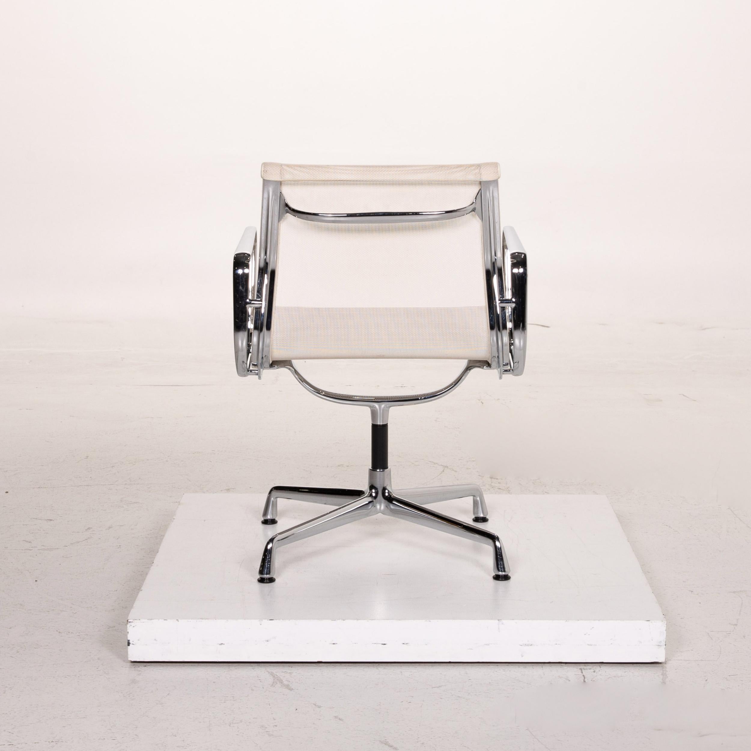 Vitra EA 108 Aluminum Plastic Chair Cream Swivel 2