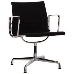 Vitra EA 108 Fabric Aluminum Chair Black Swivel