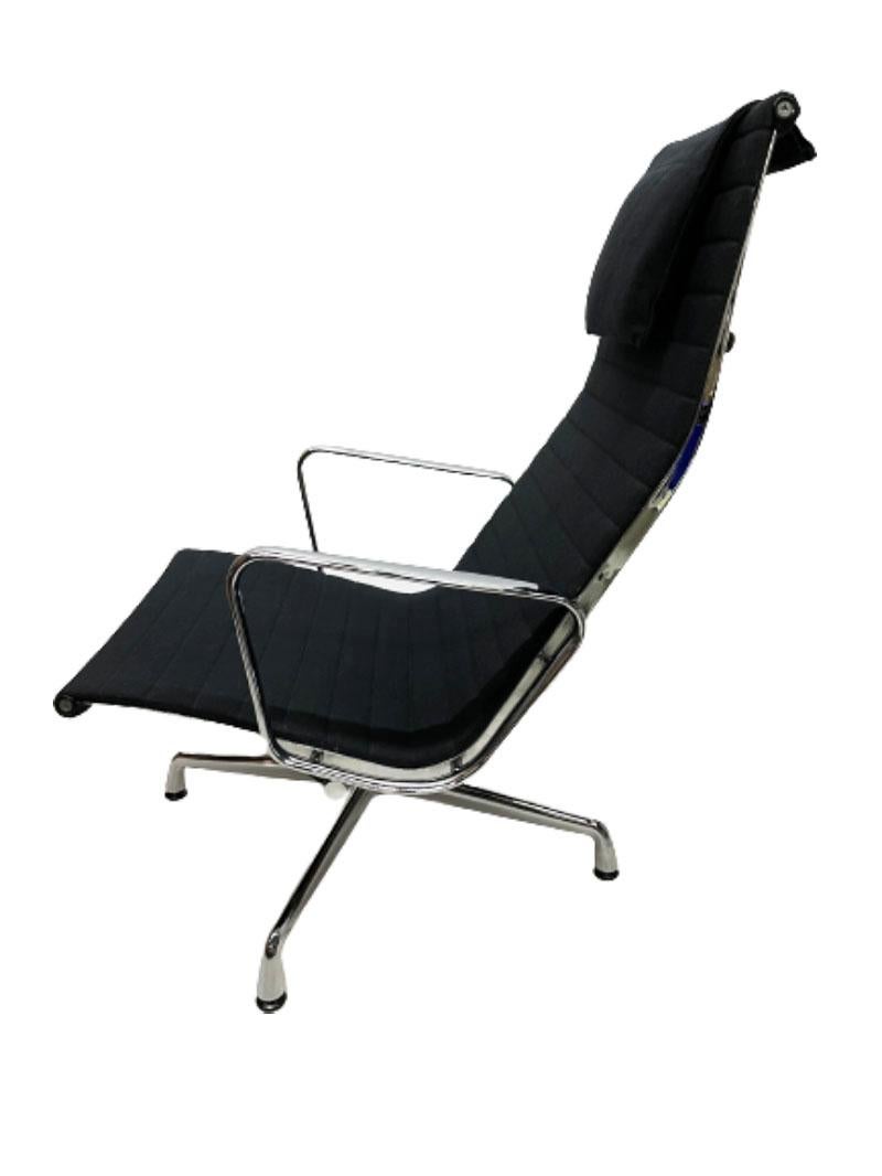 Aluminum Vitra Eames Aluminium Lounge Chair, Model EA124 For Sale