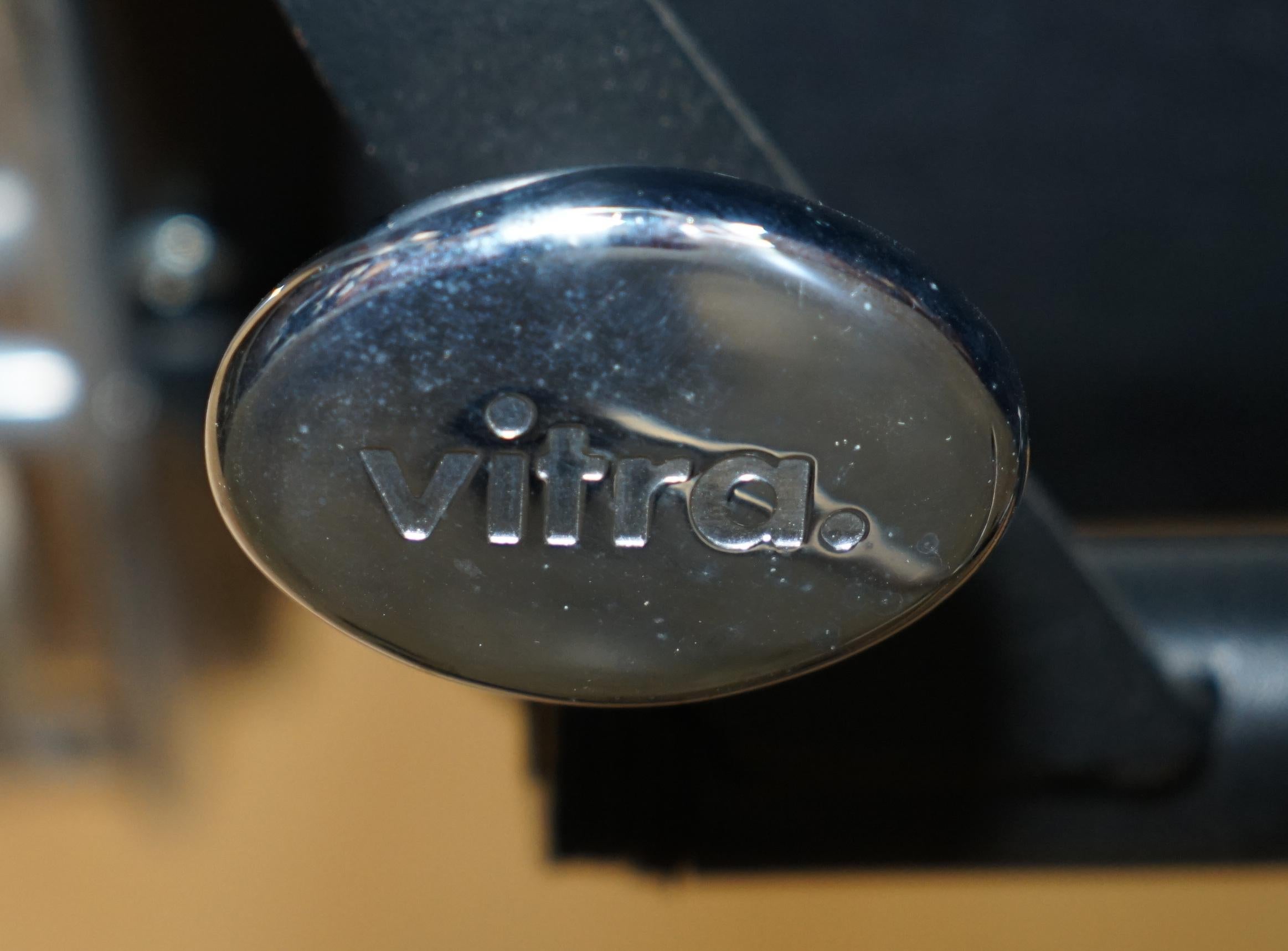 Vitra EAMES EA 217 / 219 SEDIA DA UFFICIO IN PELLE SOFT PAD SWIVEL in vendita 3
