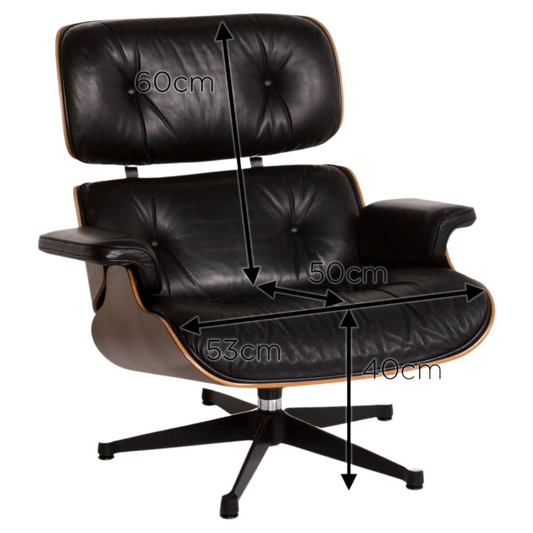 Vitra Eames Lounge Chair Leather Armchair Black