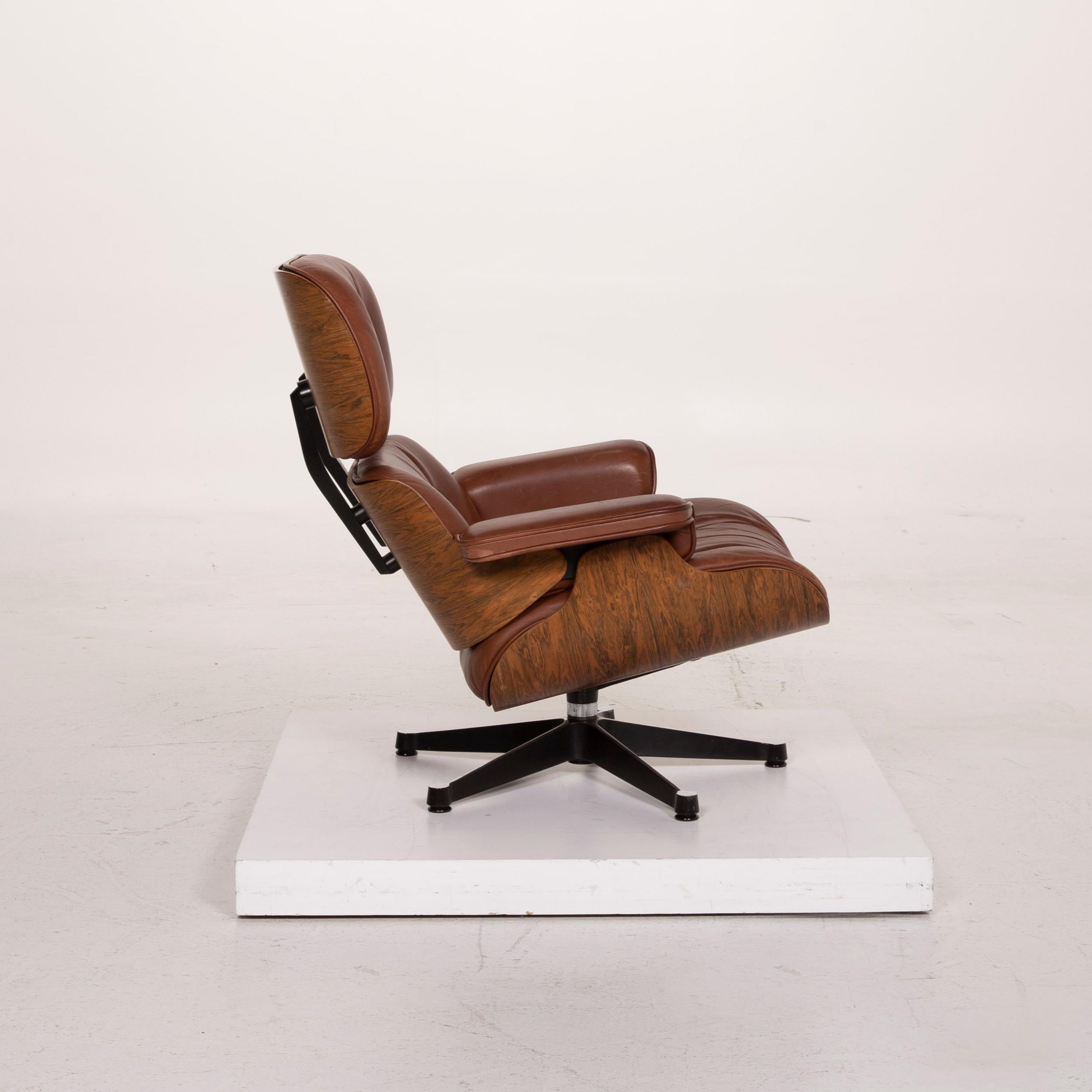 Vitra Eames Lounge Chair Leather Armchair Cognac 1