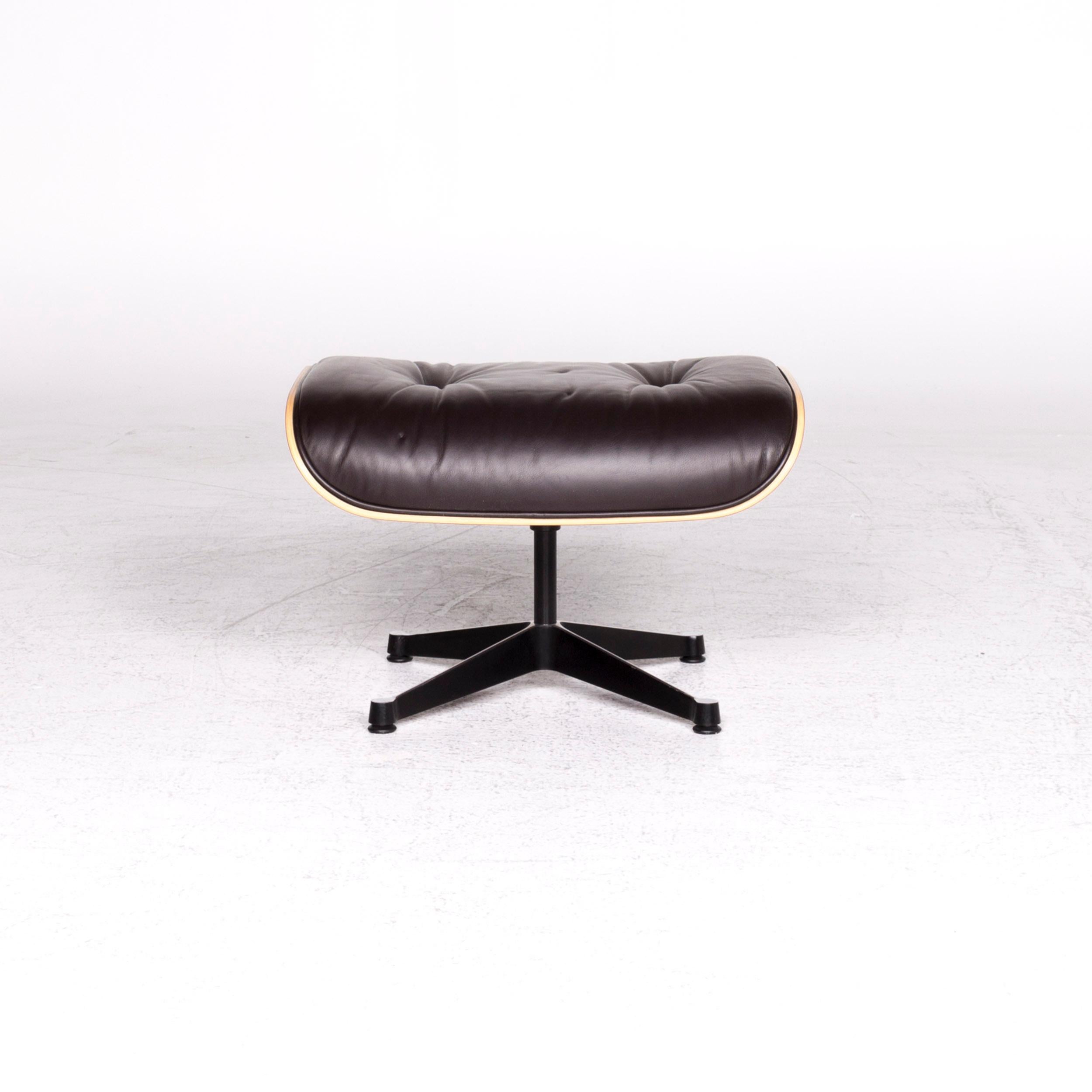 Vitra Eames Lounge Chair Leather Stool Brown Charles & Ray Eames Chair im Angebot 4