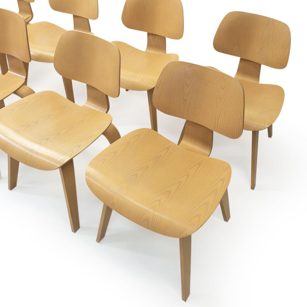 German Vitra Eames Plywood Group DCW, Set of Eight