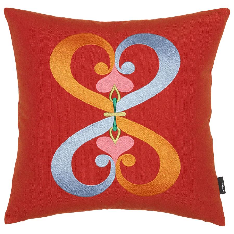 Vitra Embroidered Double Heart Pillow by Alexander Girard  For Sale