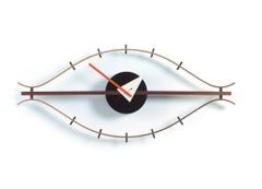 Vitra Eye Clock in Brass & Walnut by George Nelson