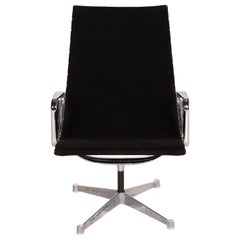Vitra Fabric Armchair Black Hermann Miller Aluminum Chair