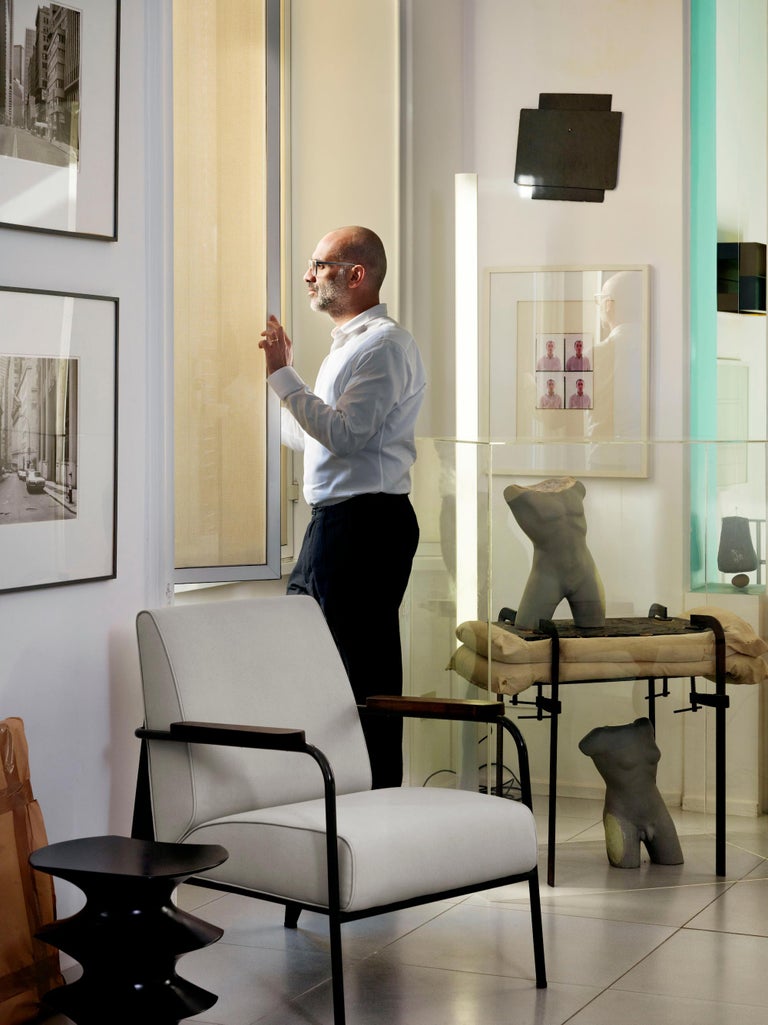 Vitra Fauteuil de Salon Armchair in Cognac with Ecru Base by Jean