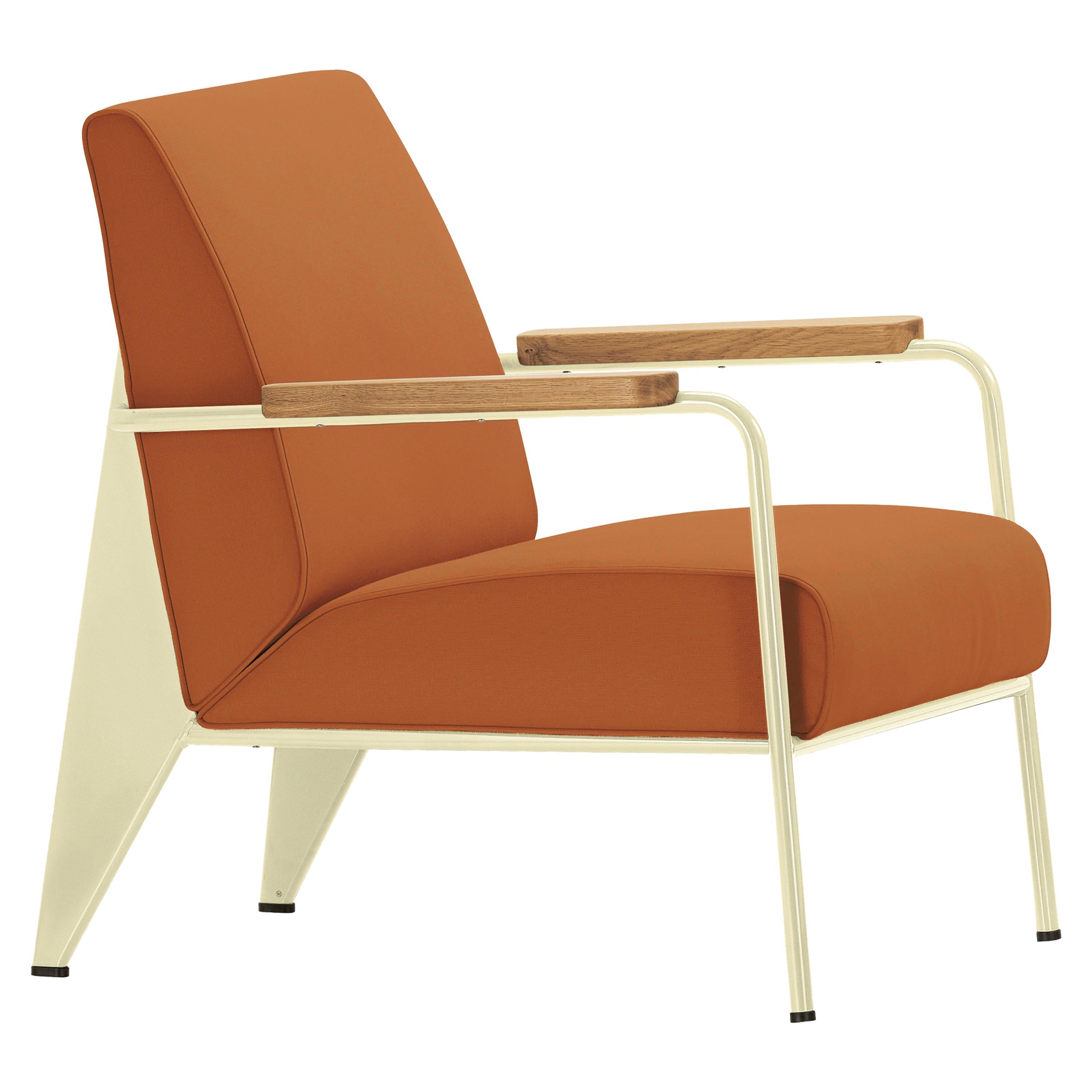 Vitra Fauteuil de Salon Armchair in Cognac with Ecru Base by Jean