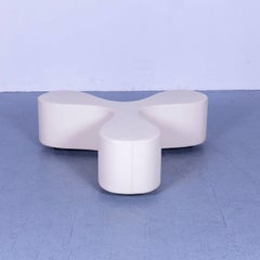 Vitra Flower Faux Leather Foot-Stool Off-White