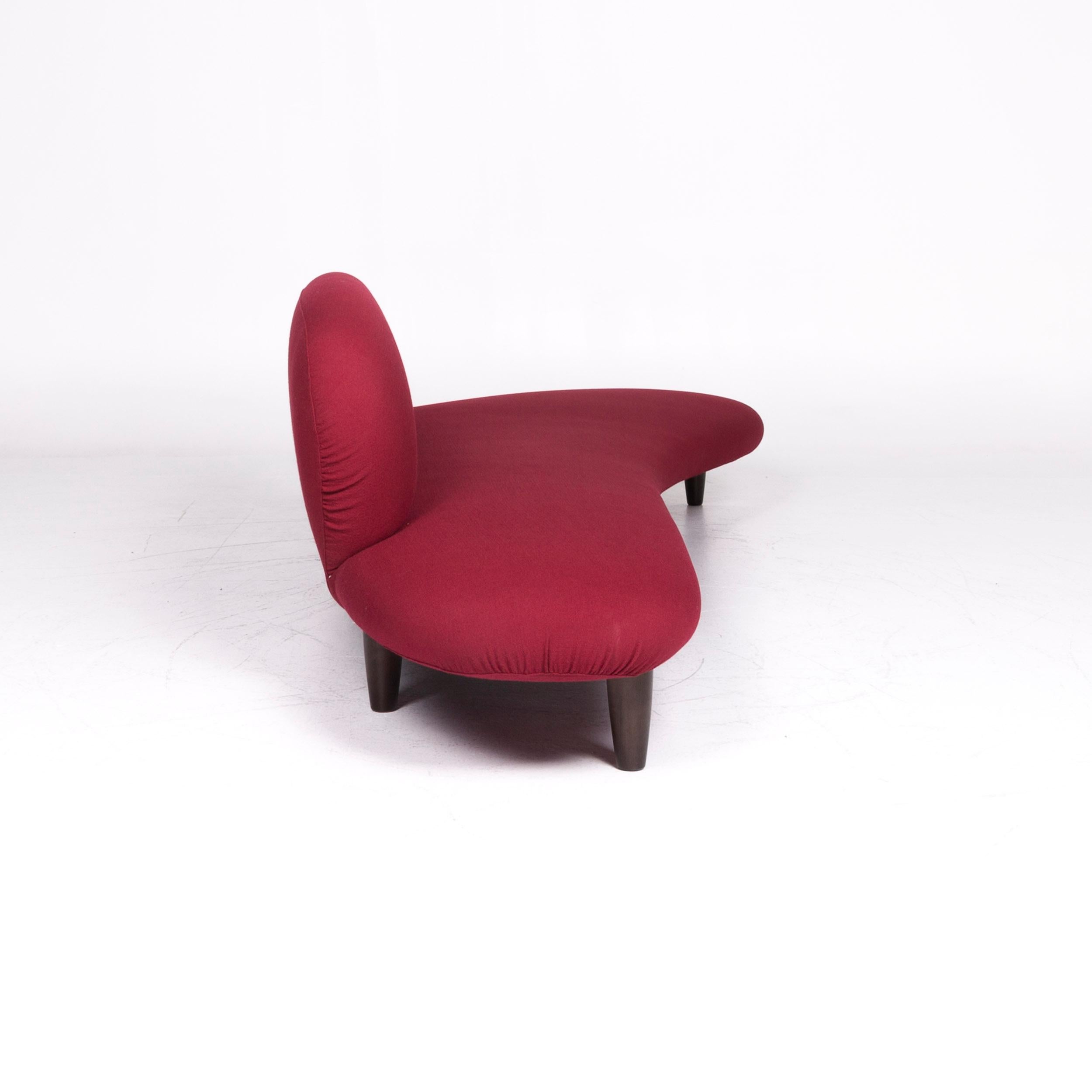 Tabouret de canapé à quatre places en tissu rouge marron Vitra Freeform en vente 1
