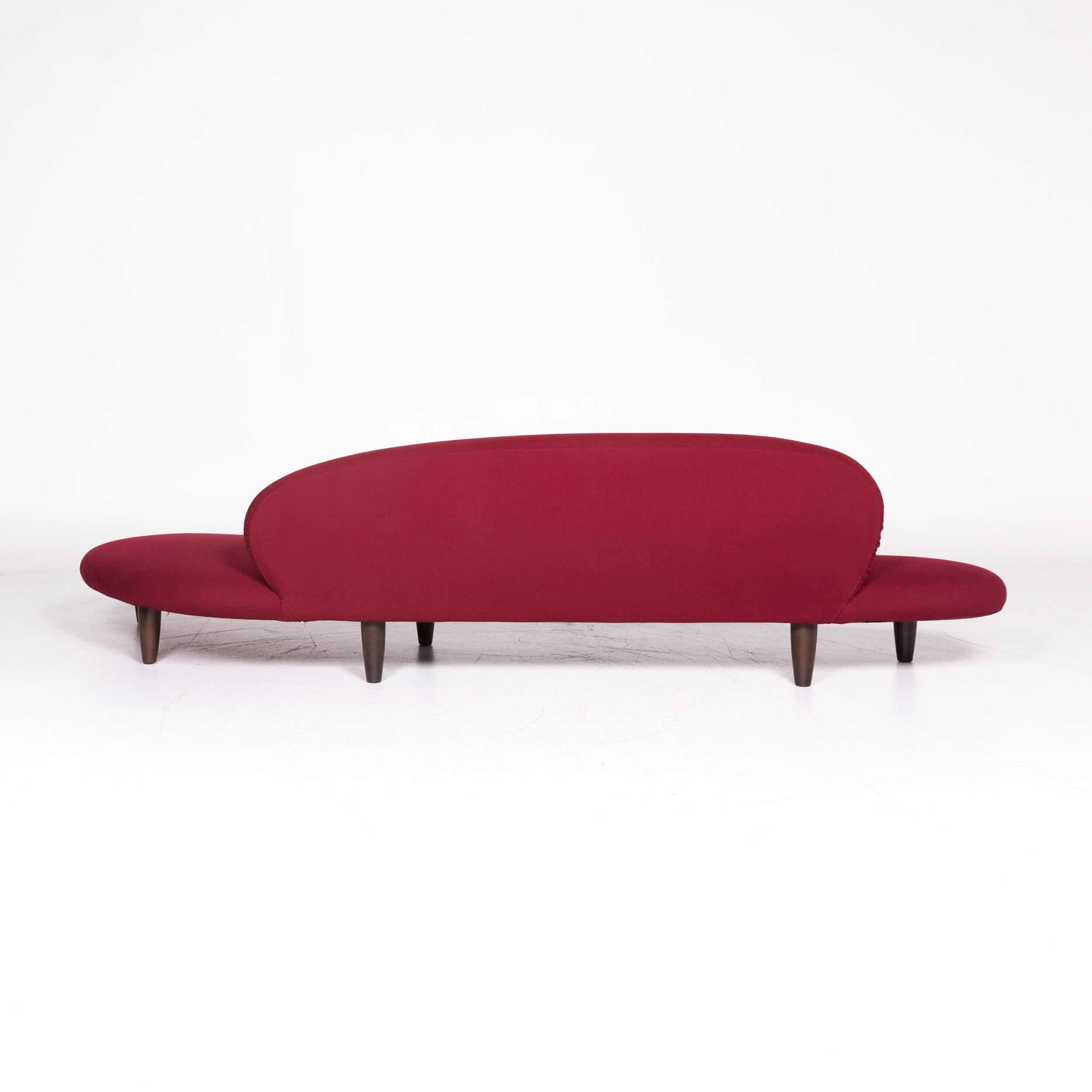 Tabouret de canapé à quatre places en tissu rouge marron Vitra Freeform en vente 2