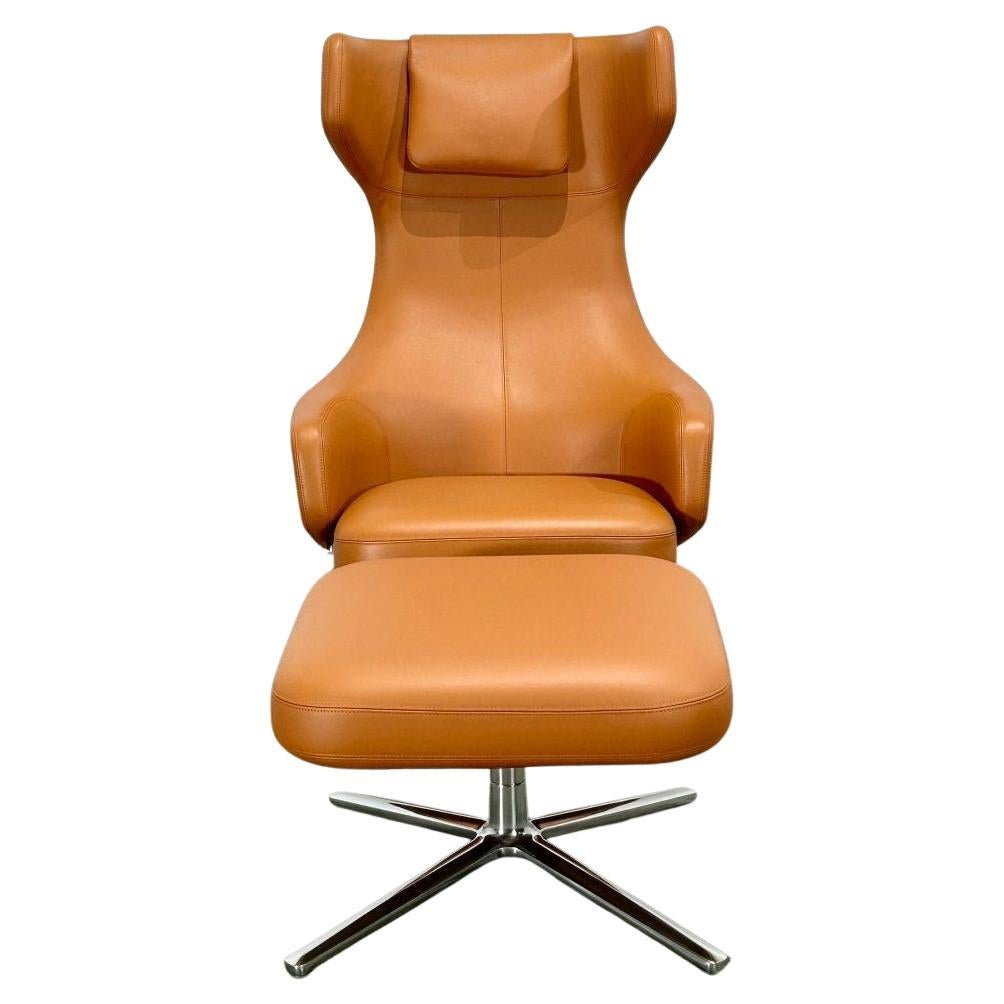 Vitra Grand Repos Armchair and Ottoman by Antonio Citterio