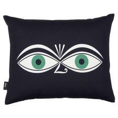 Vitra Graphic Pillow with Green & Blue Eyes by Alexander Girard