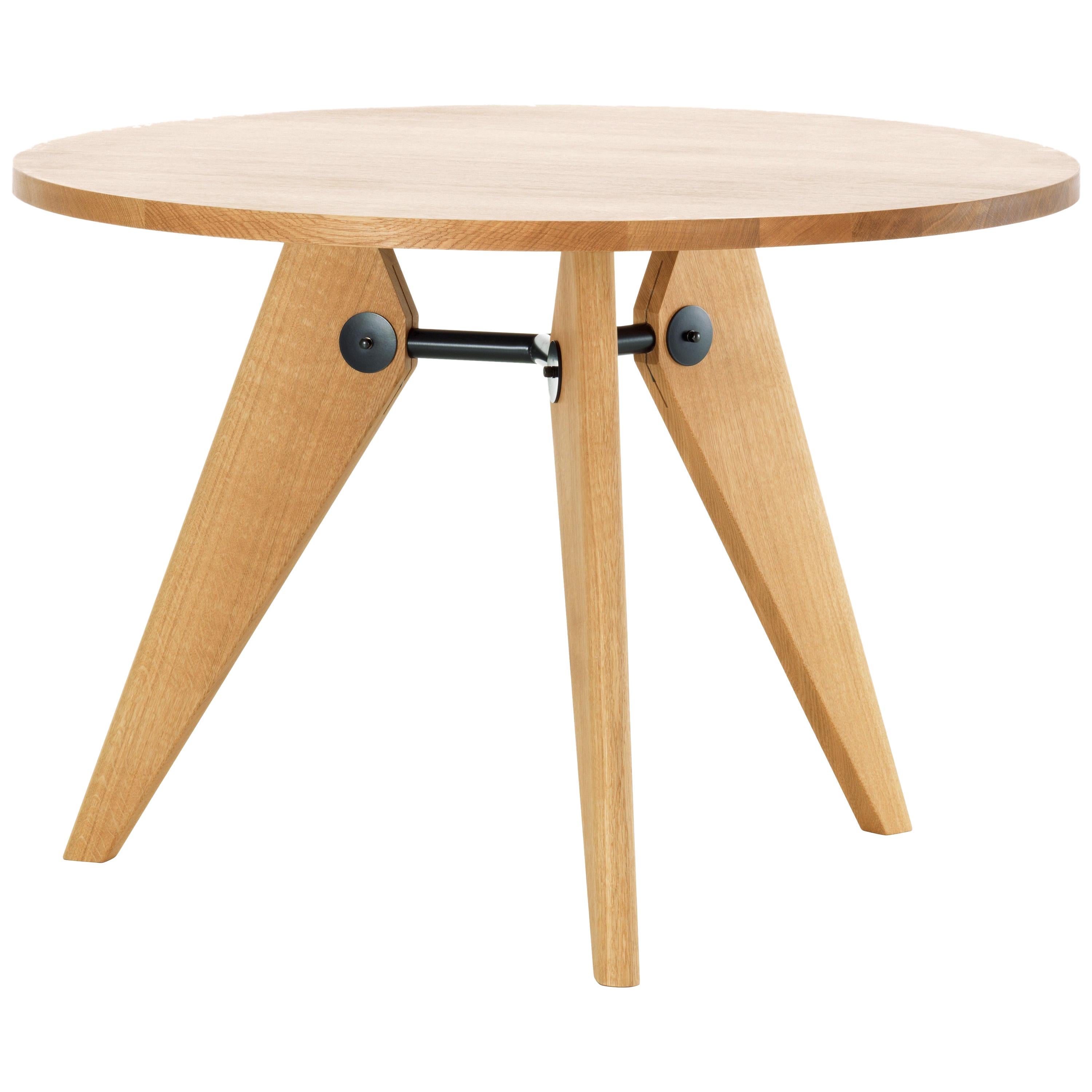 Vitra Guéridon Table in Natural Oak by by Jean Prouvé For Sale
